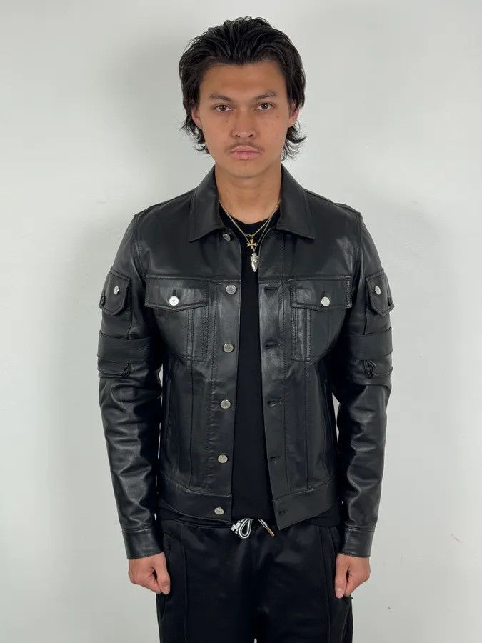 Givenchy SS2015 Givenchy Black Leather Straps Trucker Jacket Size US S / EU 44-46 / 1 - 3 Thumbnail