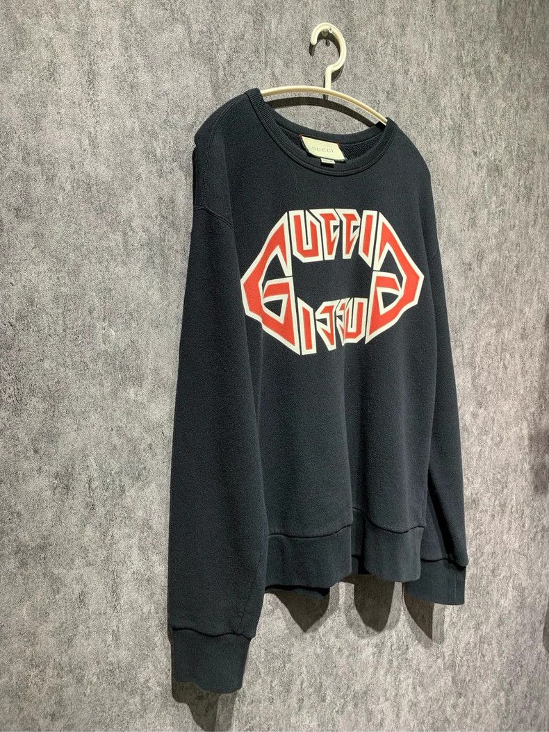 Gucci Gucci Black and red big logo classic black sweatshirt 2501- Size US S / EU 44-46 / 1 - 2 Thumbnail