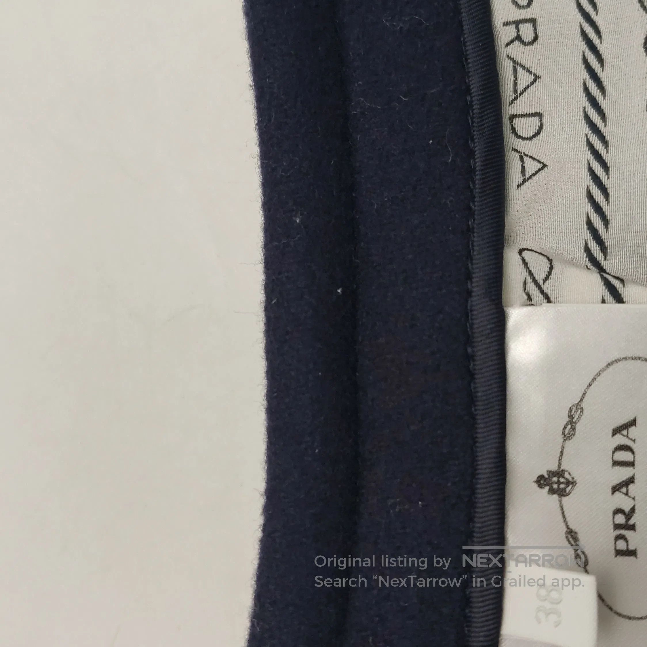 Prada Prada Logo Detail Navy Mini Skirt 0089. Size 37" - 8 Thumbnail