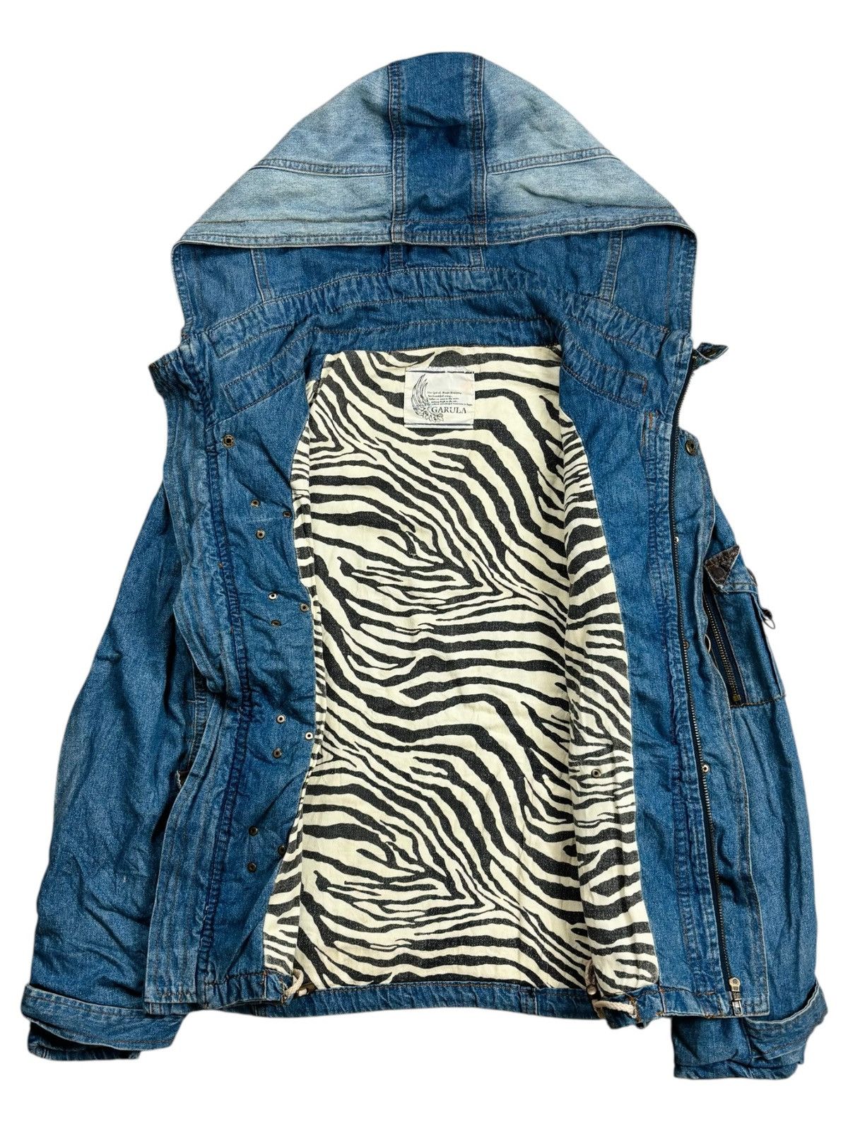 GOA 2000s Garula - Apocalypse Fireman Clasp Denim Hooded Jacket Size US M / EU 48-50 / 2 - 2 Thumbnail