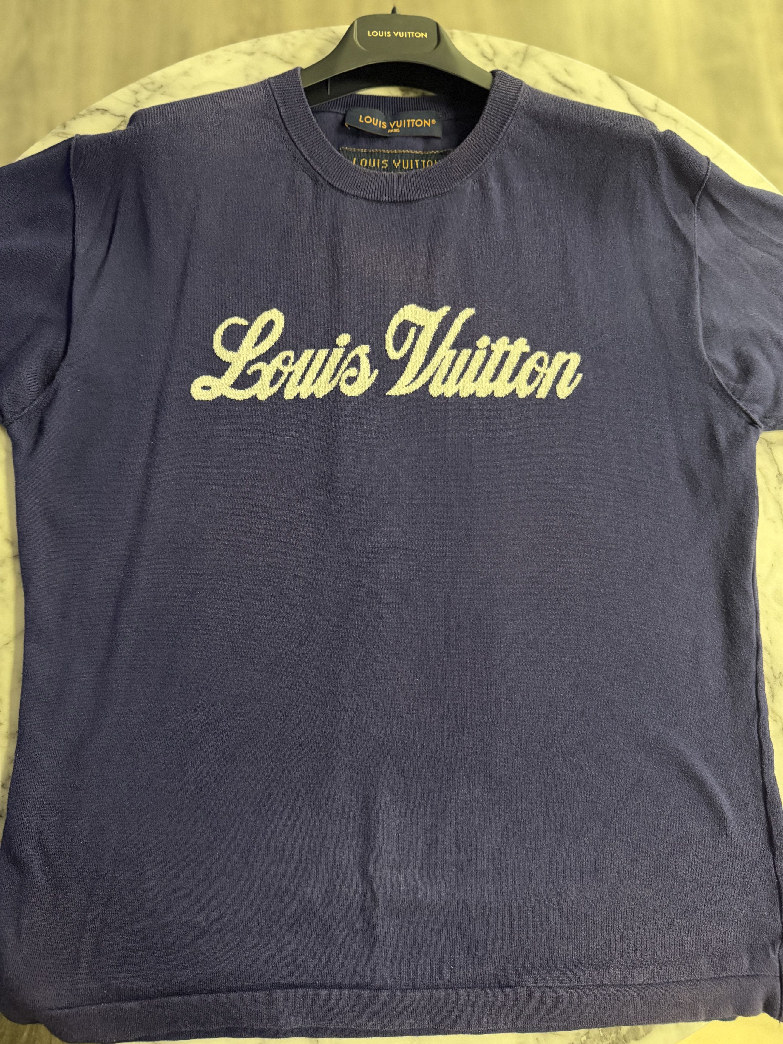 Louis Vuitton Louis Vuitton Logo Knit T-Shirt Size US S / EU 44-46 / 1 - 3 Thumbnail