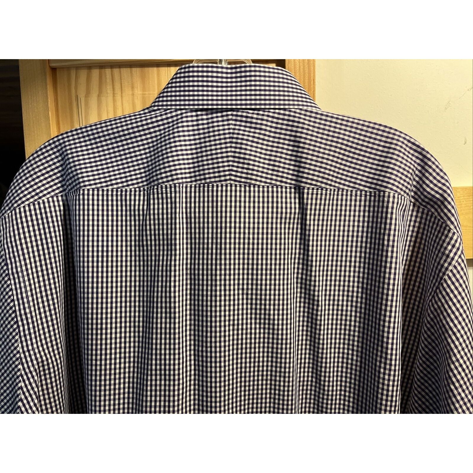 Nordstrom John W Nordstrom 17.5 35 Purple Check LS Egypt Cotton Shirt Size US XXL / EU 58 / 5 - 9 Thumbnail