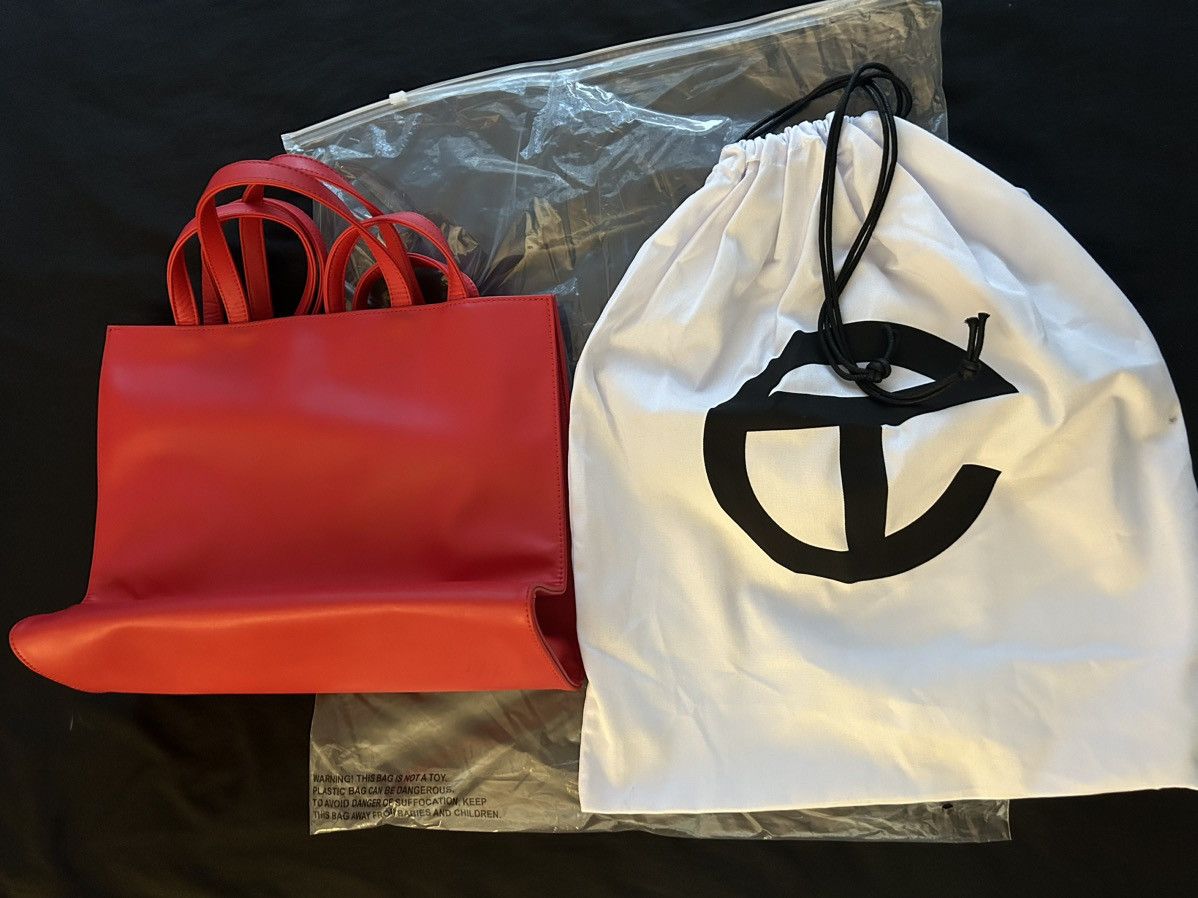 Telfar Telfar Medium Red Shopping Bag Size ONE SIZE - 5 Thumbnail