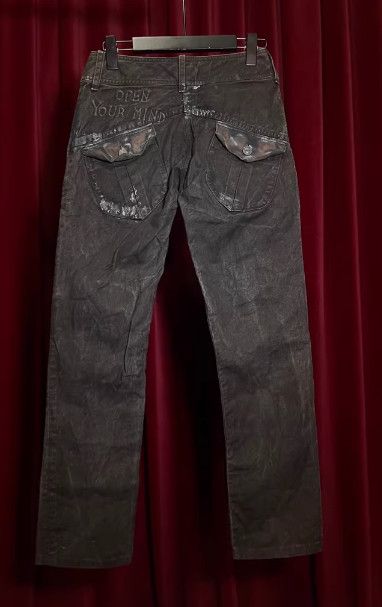 Share Spirit Homme SHARE SPIRIT Embroidered Patchwork Denim Jeans Size US 36 / EU 52 - 2 Thumbnail