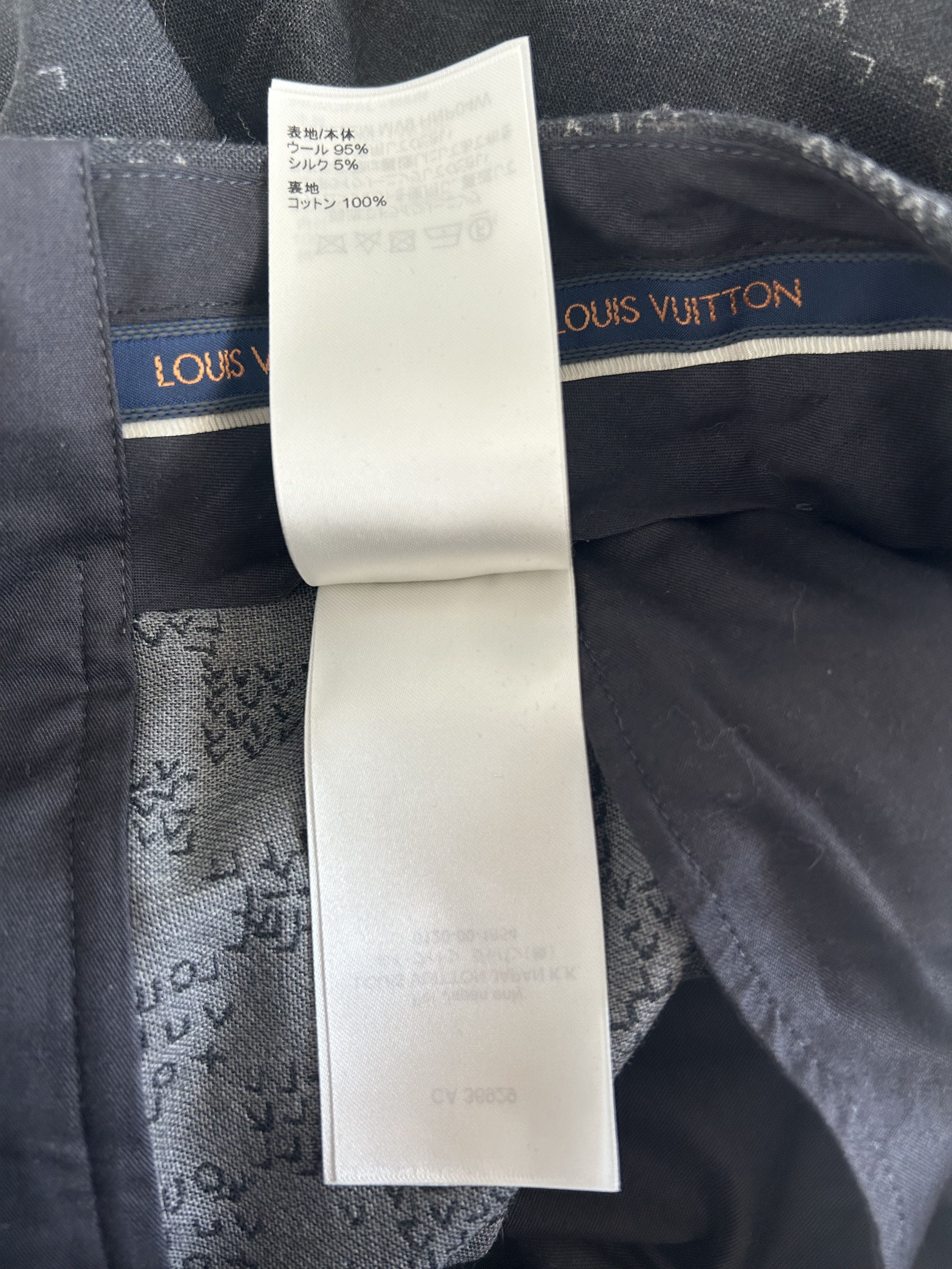 Louis Vuitton Louis Vuitton Grey & White LV Spread Trousers Size US 32 / EU 48 - 6 Thumbnail