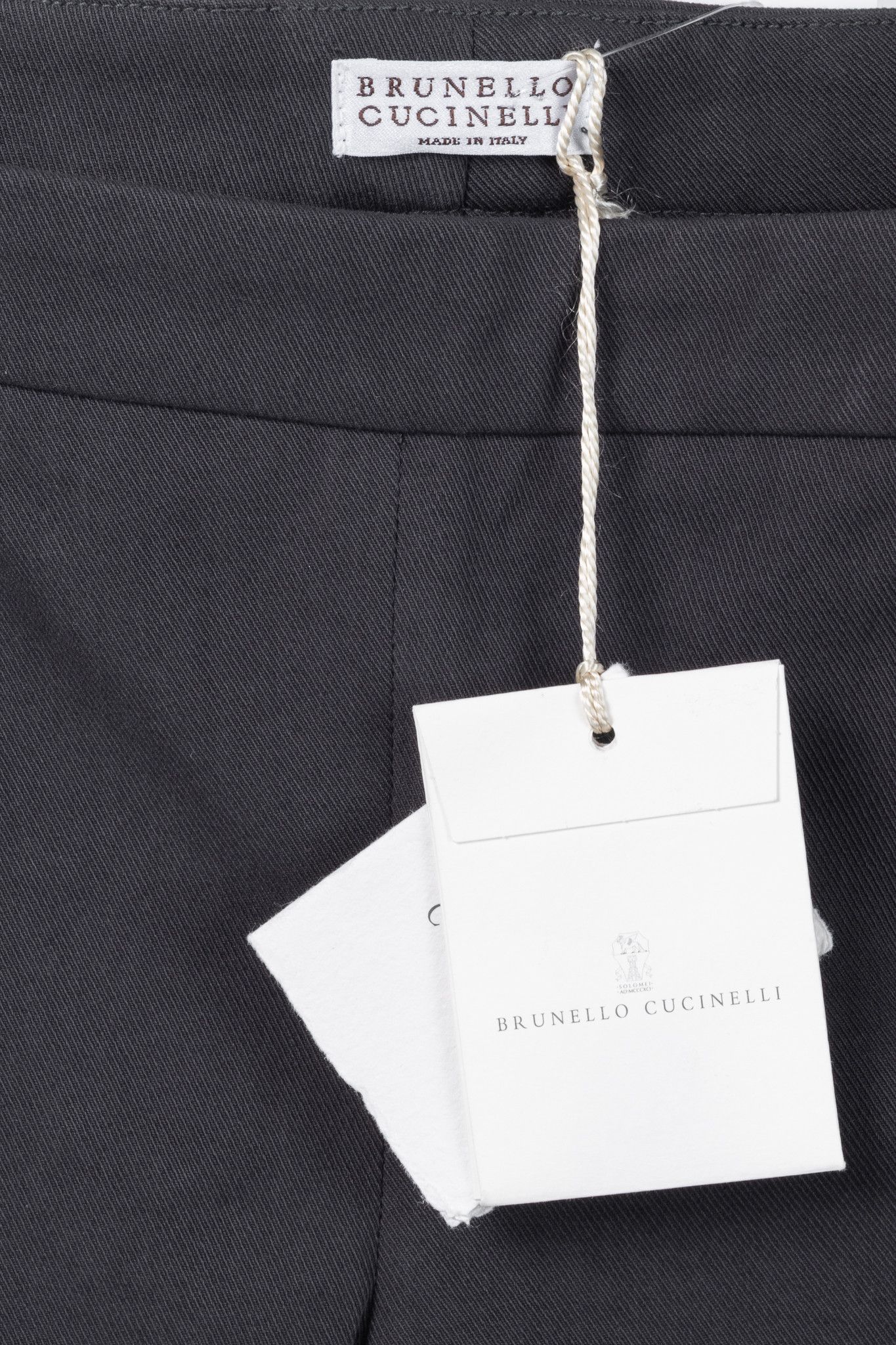 Brunello Cucinelli Brunello Cucinelli AW/15 Dark Grey Cotton-Twill Leggings Size 27" / US 4 / IT 40 - 7 Thumbnail
