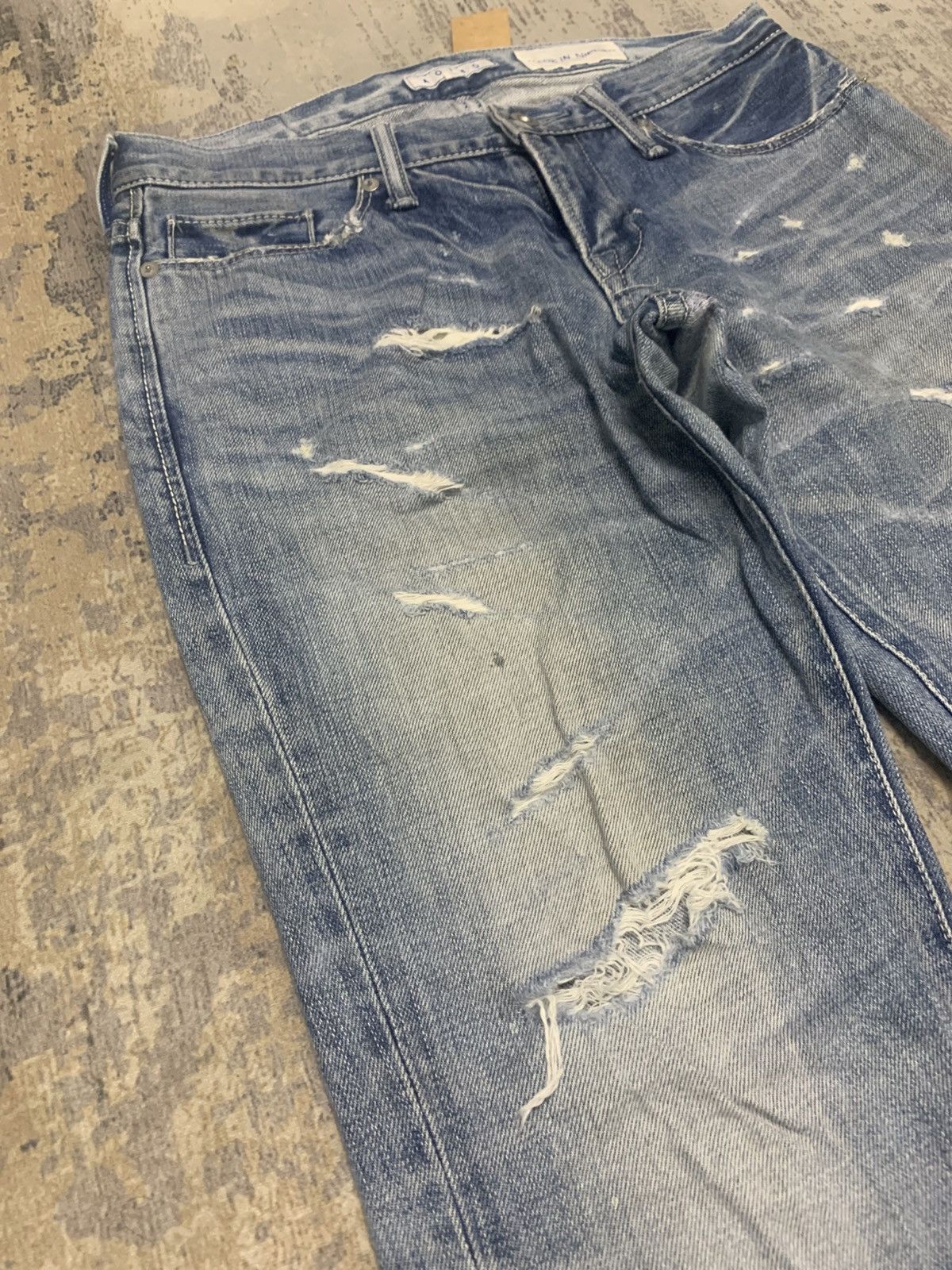 Japanese Brand AOIRO Japanese Distressed Denim Size US 32 / EU 48 - 4 Thumbnail