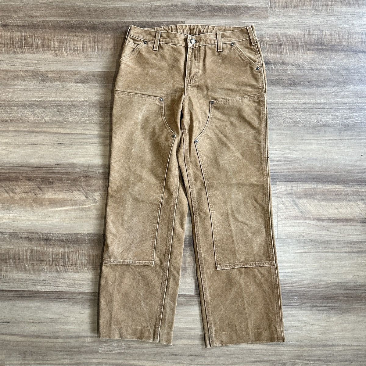 Carhartt × Vintage Carhartt Double Knee Tan Workpants Size 8 32” x 29.5” Size 32" / US 10 / IT 46 - 1 Thumbnail