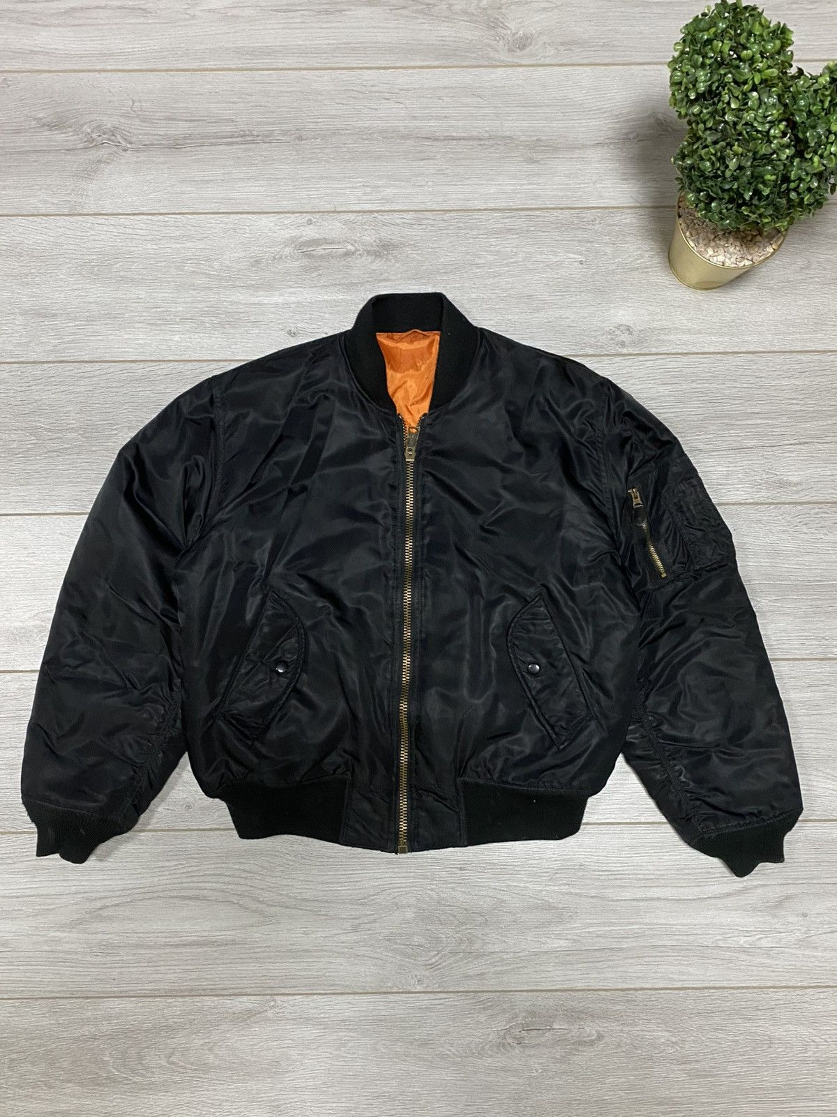 MIL-TEC MA-1 Vintage flyers man bomber delta jacket zip double side Size US M / EU 48-50 / 2 - 1 Thumbnail