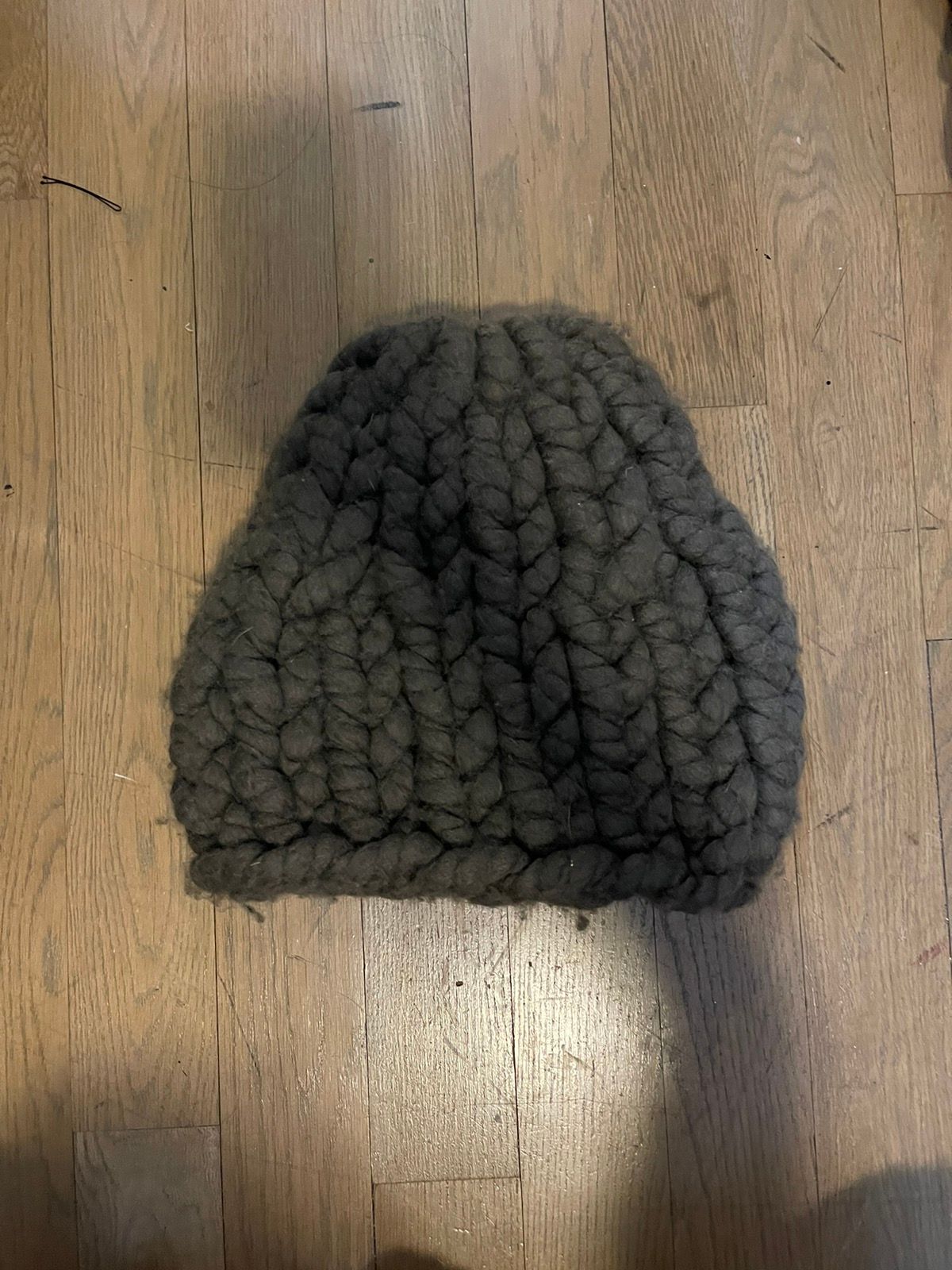 Pre-owned Rick Owens Aw04 Exploder Mohair Huge Beanie In Grey