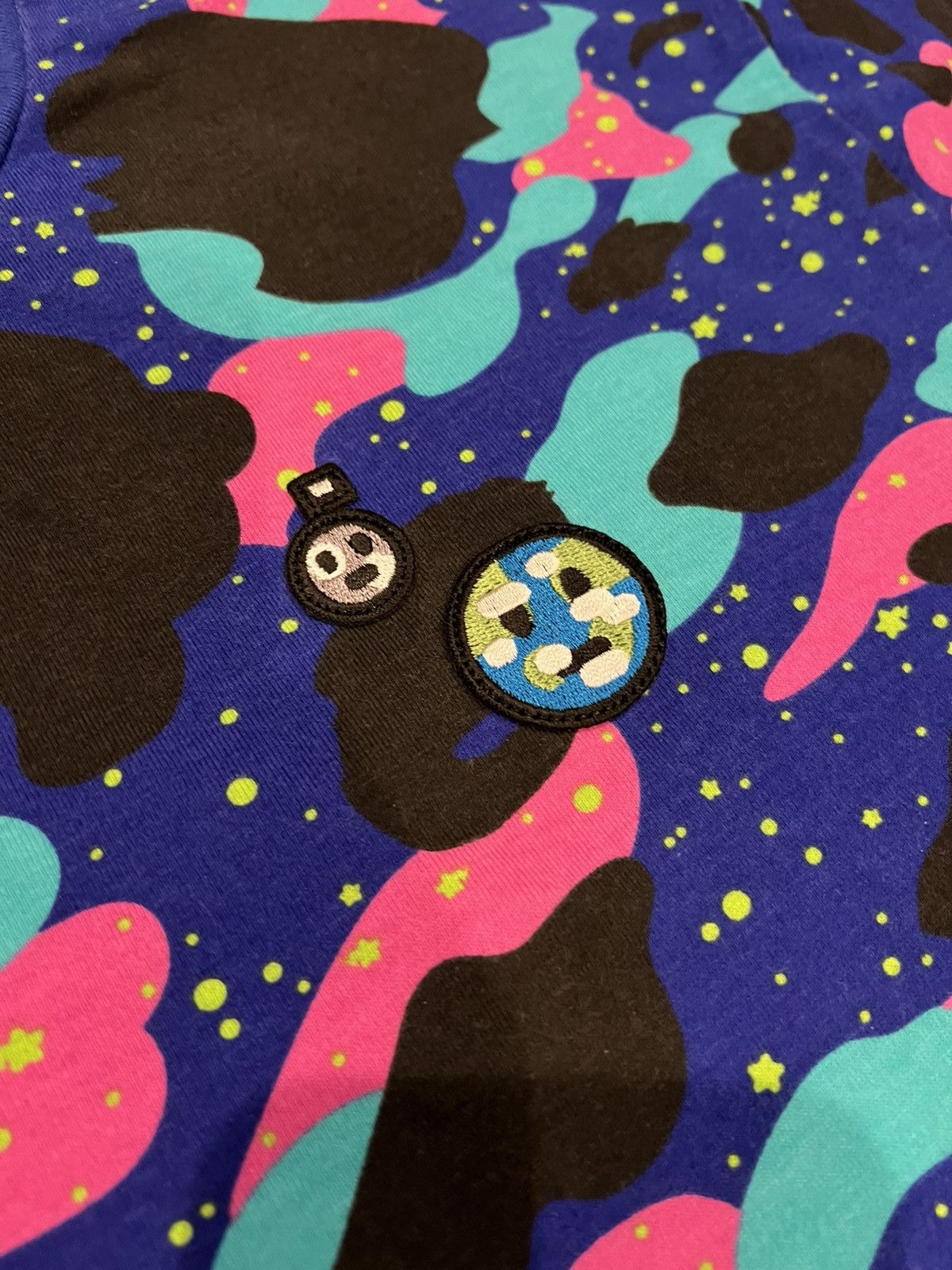 Bape A Bathing Ape x Kid Cudi Blue Moon Man Space Camo T-Shirt Size US XL / EU 56 / 4 - 3 Thumbnail