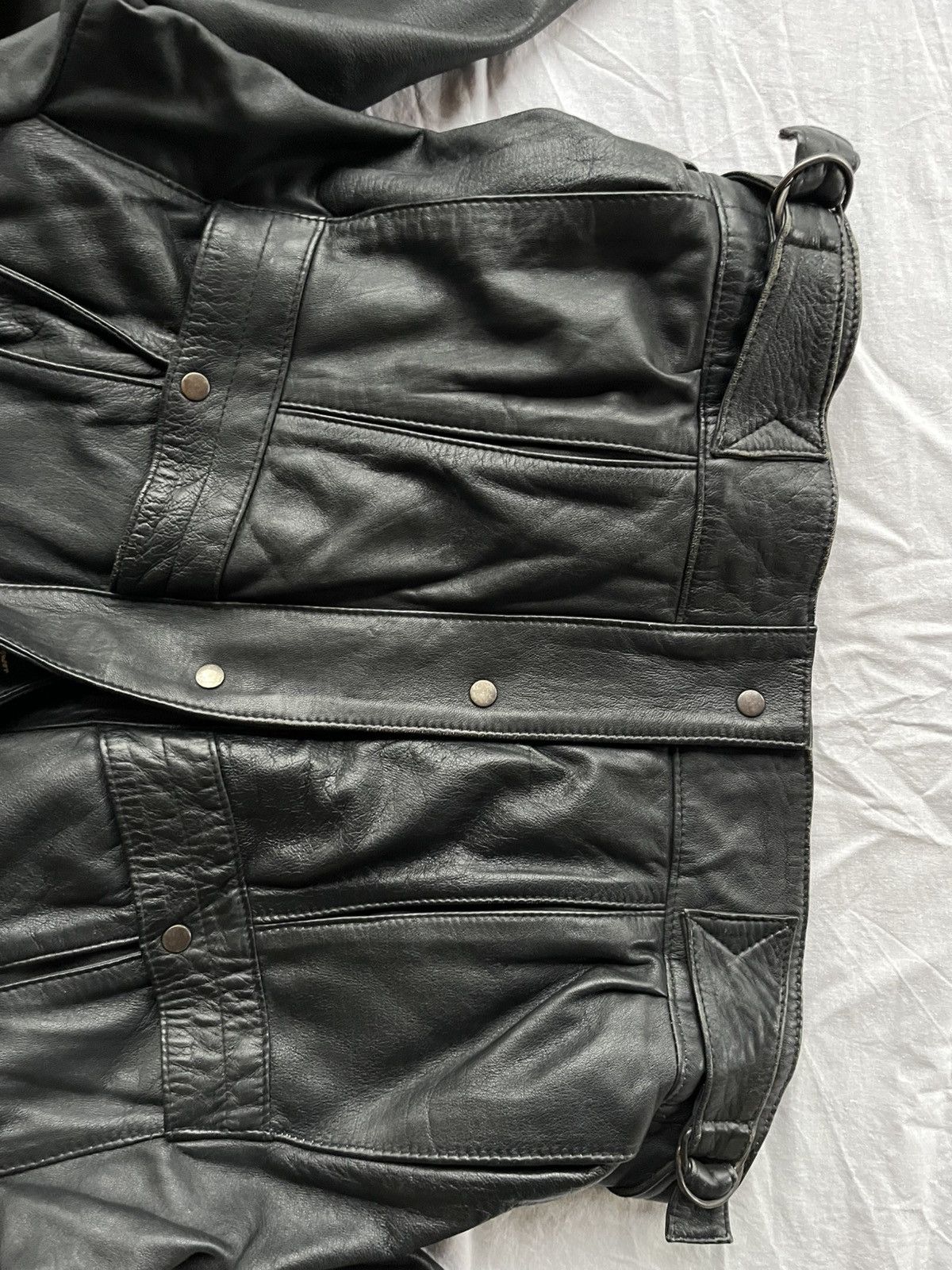 Japanese Brand Vintage Black Leather Batwing Jacket 90s Statement Size US M / EU 48-50 / 2 - 6 Thumbnail