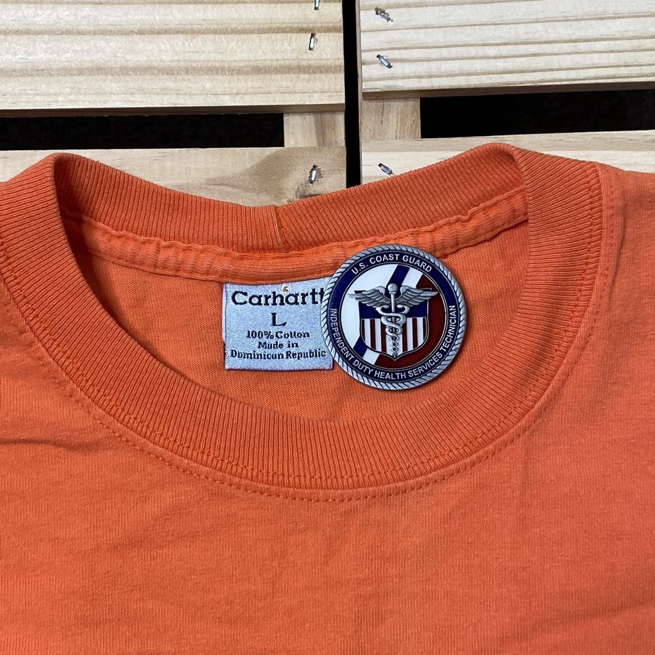 Carhartt Vintage Carhartt Orange Workwear Tee Size Large Size US L / EU 52-54 / 3 - 4 Thumbnail