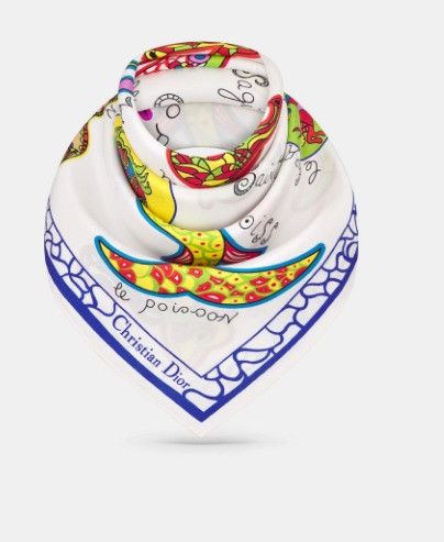 Dior o1w1db11024 Size: OS / Dragon Zodiac Square Scarf Size ONE SIZE - 3 Thumbnail