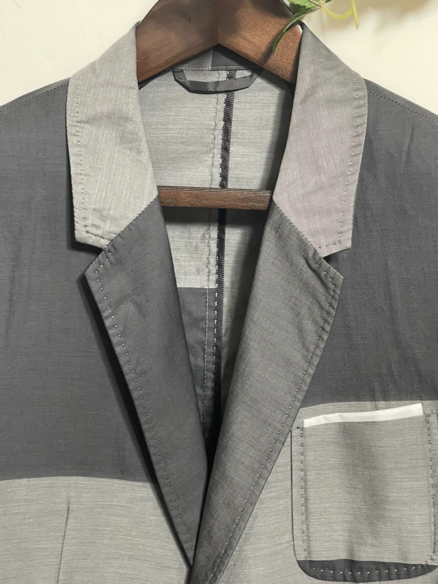 Neil Barrett Neil Barrett Color Blocked Multi-Tone Gray Suit 52 Size 52R - 4 Thumbnail