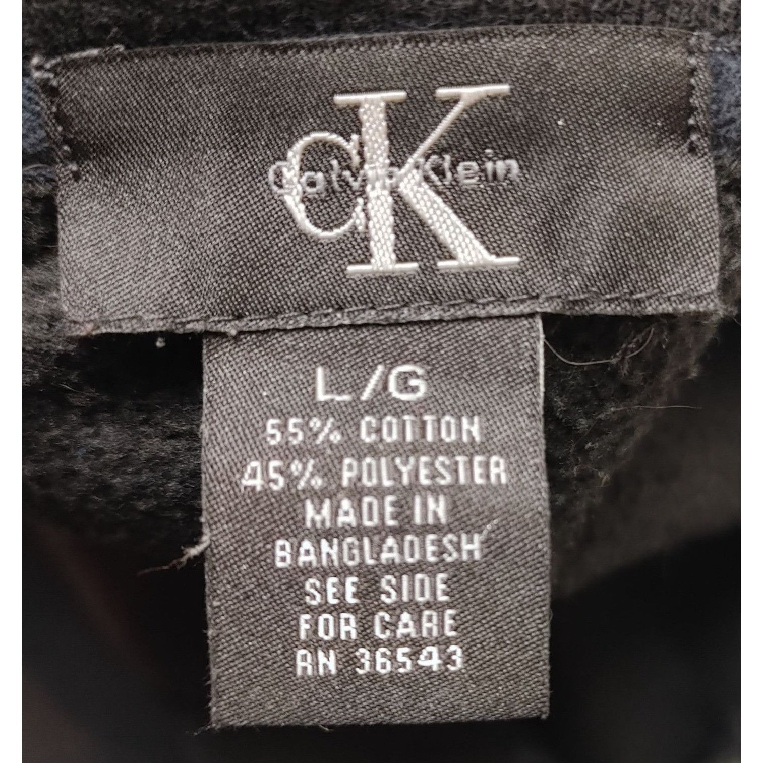 Calvin Klein CK Calvin Klein Black Zip Up Sweat Jacket Size Large Size US L / EU 52-54 / 3 - 3 Thumbnail