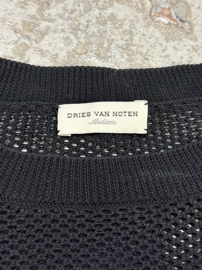Dries Van Noten 2010s Dries Van Noten Black & Brown Perfored Sweater Size US S / EU 44-46 / 1 - 6 Thumbnail