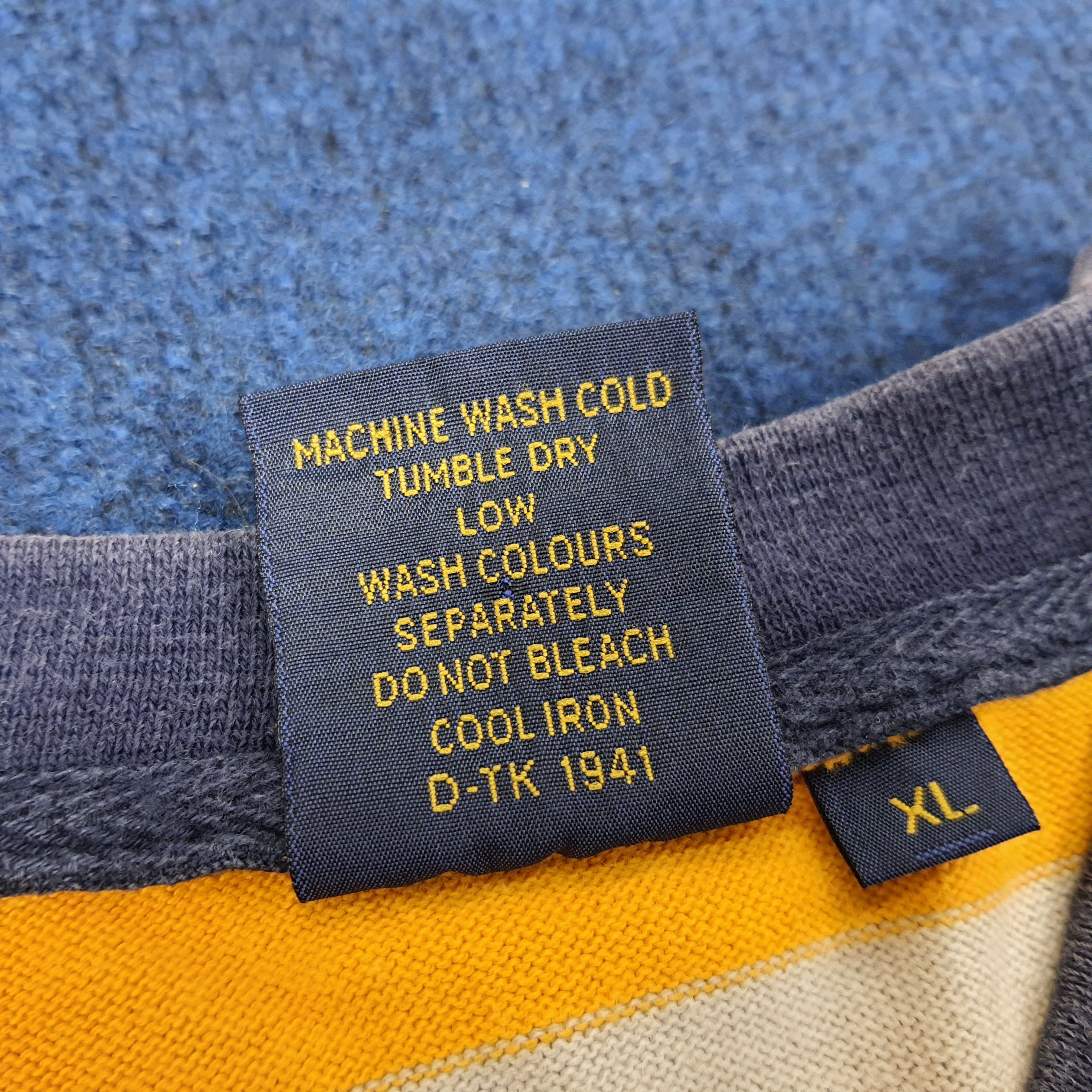 Designer × Karl Kani × Vintage Vintage Karl Kani Jeans Striped V Neck T-shirt Size US XL / EU 56 / 4 - 5 Thumbnail