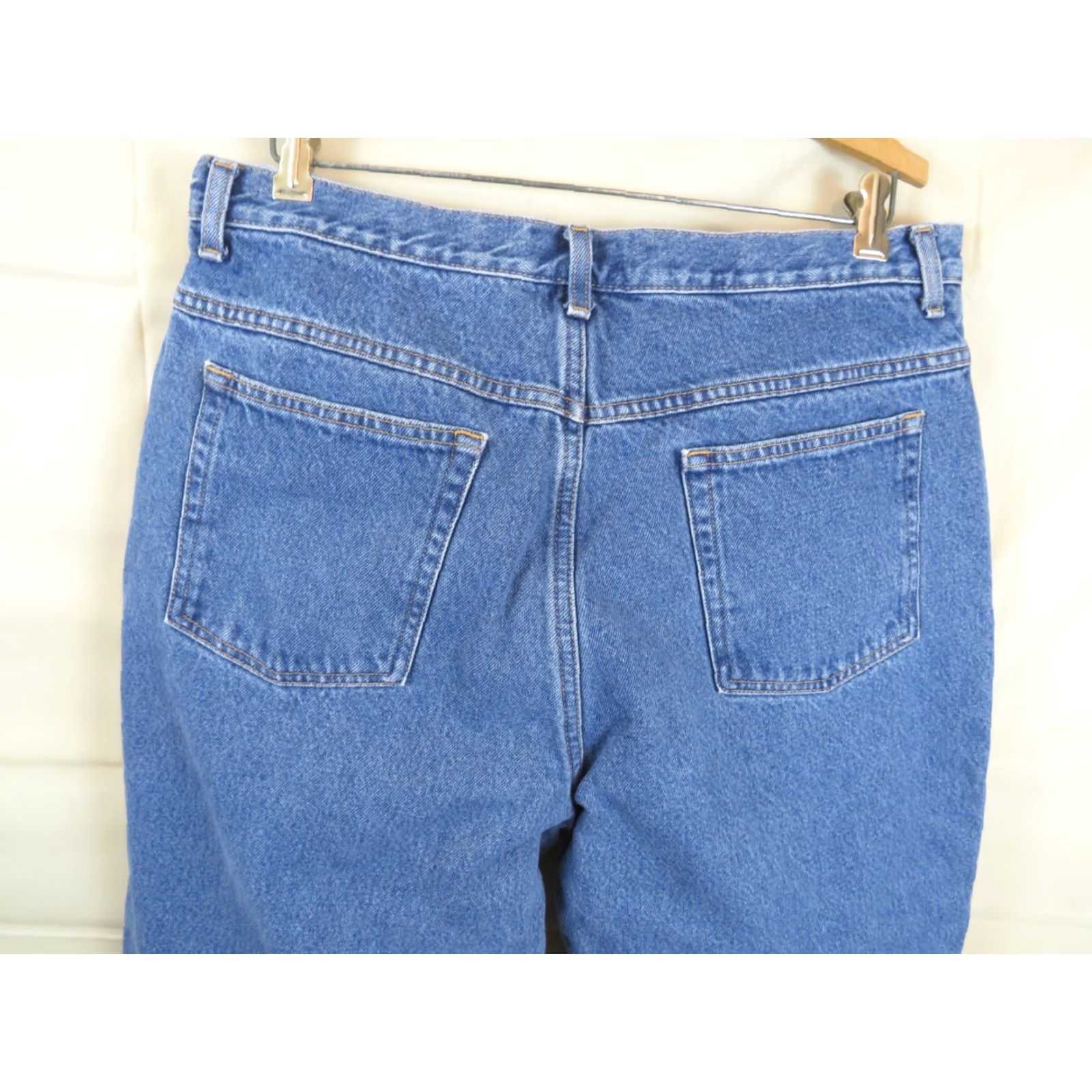 Denime LL Bean Jeans Women 18 Regular Blue Denim Flannel Lined Workwear Outdoors Shirt? Size 40" / US 18 - 7 Thumbnail
