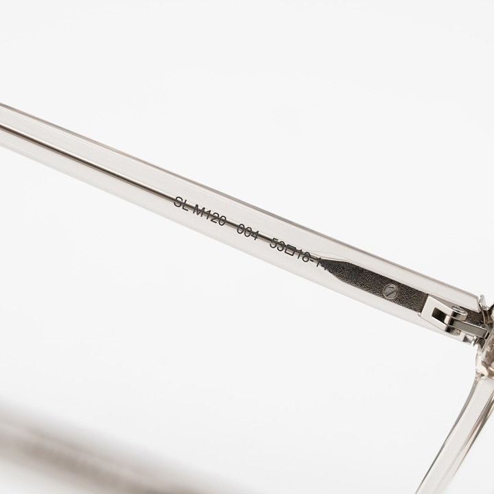 Saint Laurent Paris Saint Laurent SLM120 004 Eyeglasses Beige 53mm Square Frame Size ONE SIZE - 7 Thumbnail