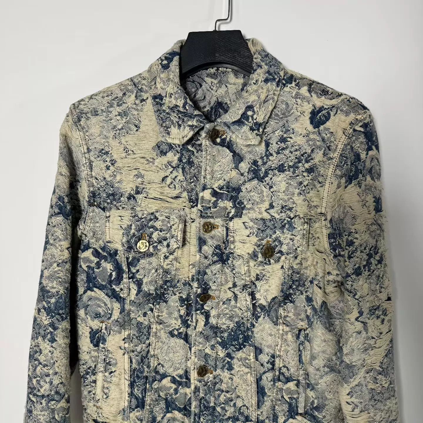 Louis Vuitton LV Runway Floral Distressed Denim Jacket 99N Size 44 Size US S / EU 44-46 / 1 - 2 Thumbnail