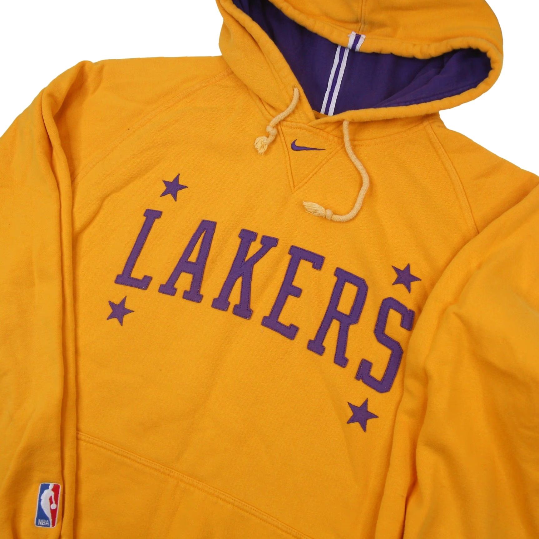 Nike VINTAGE Nike Los Angles Lakers Hoodie Mens XL Yellow Size US XL / EU 56 / 4 - 2 Thumbnail