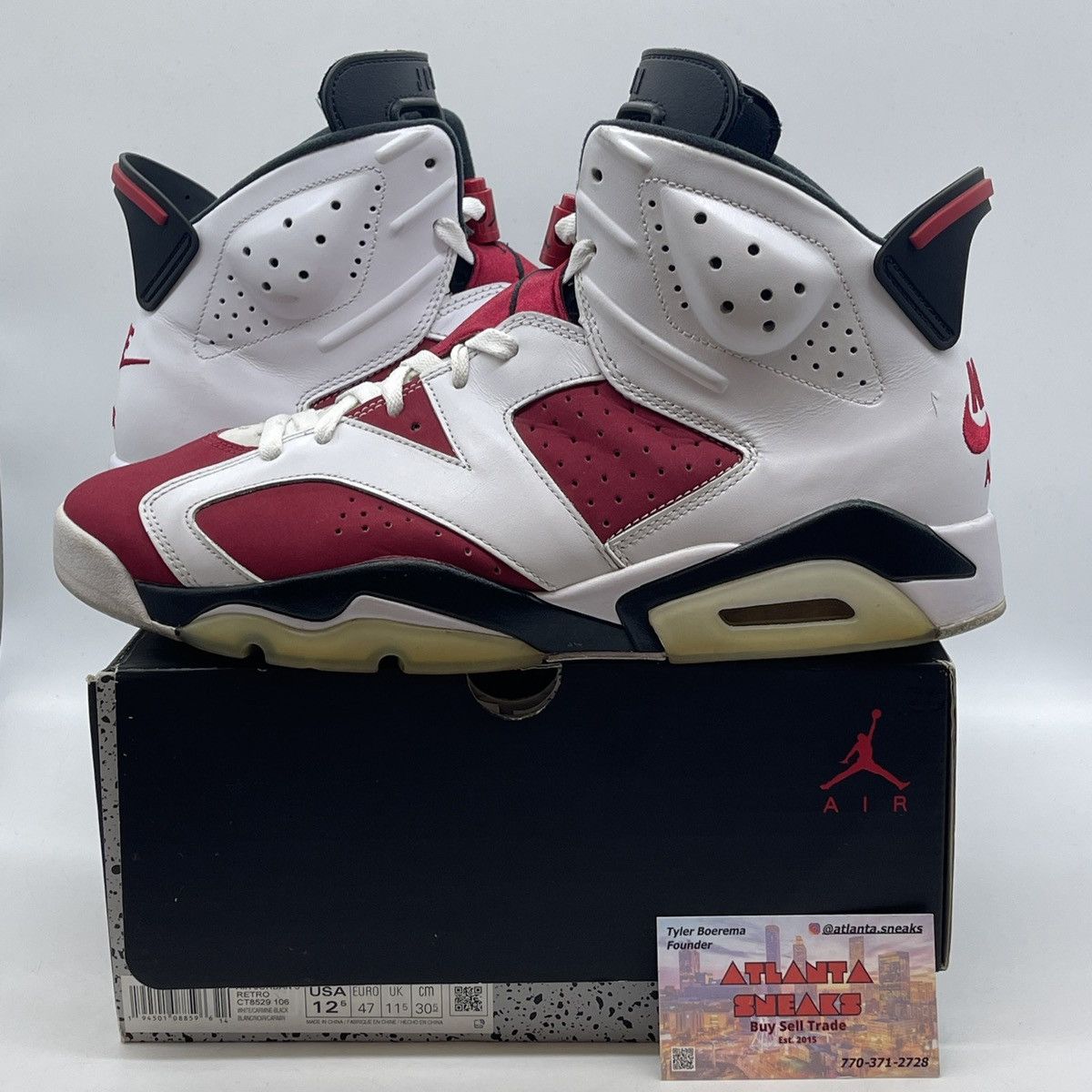 Jordan Brand Air jordan 6 carmine Size US 12.5 / EU 45-46 - 1 Thumbnail