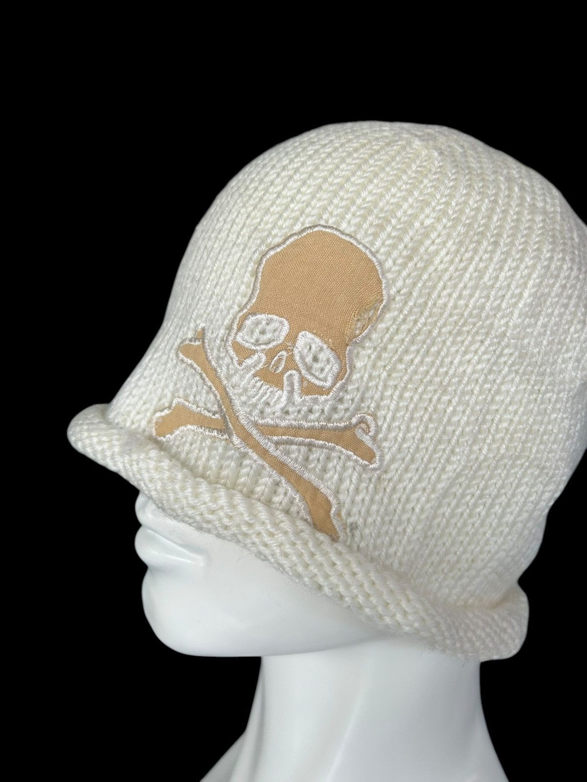 Japanese Brand × Kapital × Vintage Michael Klein Skull Knitted Big Beanie Hats Rare ☠️☠️ Size ONE SIZE - 5 Thumbnail