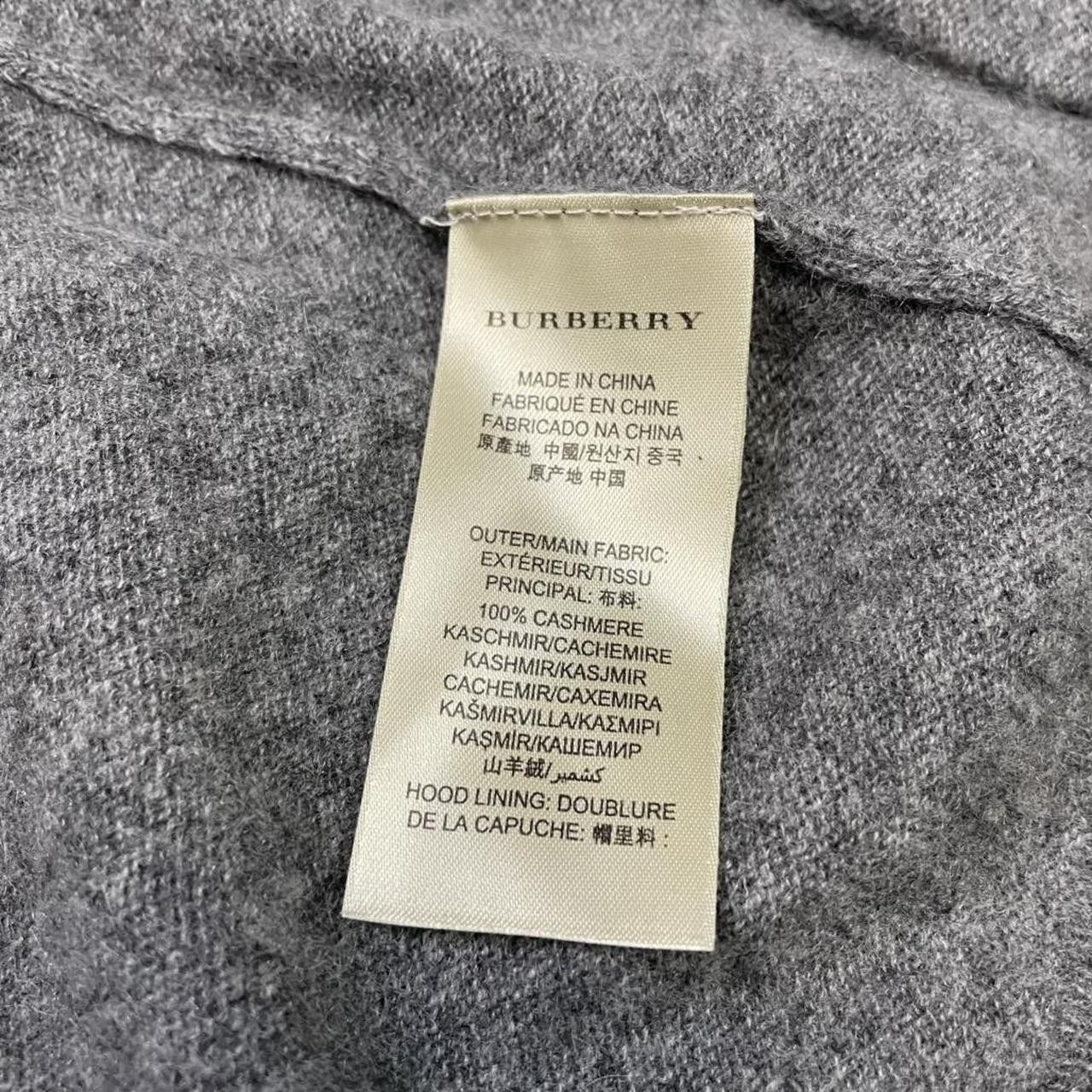 Burberry Burberry Brit Grey Cashmere Hooded Zip Jacket Size S Check Size S / US 4 / IT 40 - 4 Thumbnail
