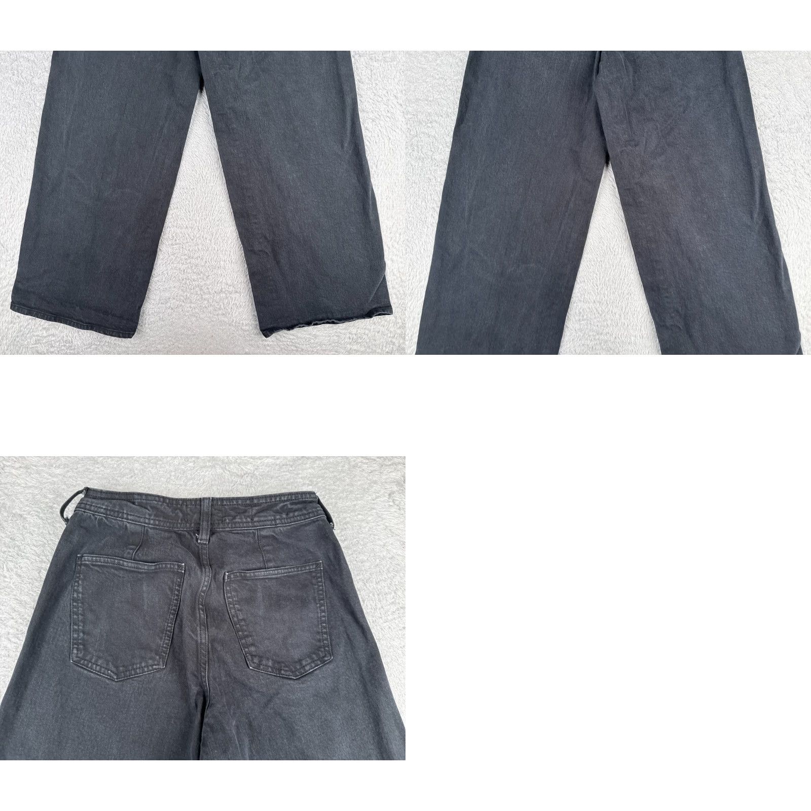 Vintage Universal Thread Jeans Women 4 Black Denim Wide Leg Ankle High Rise Cotton 26x28 Jeans Womens 26 28 Black 90s Vintage? Size 27" / US 4 / IT 40 - 10 Thumbnail