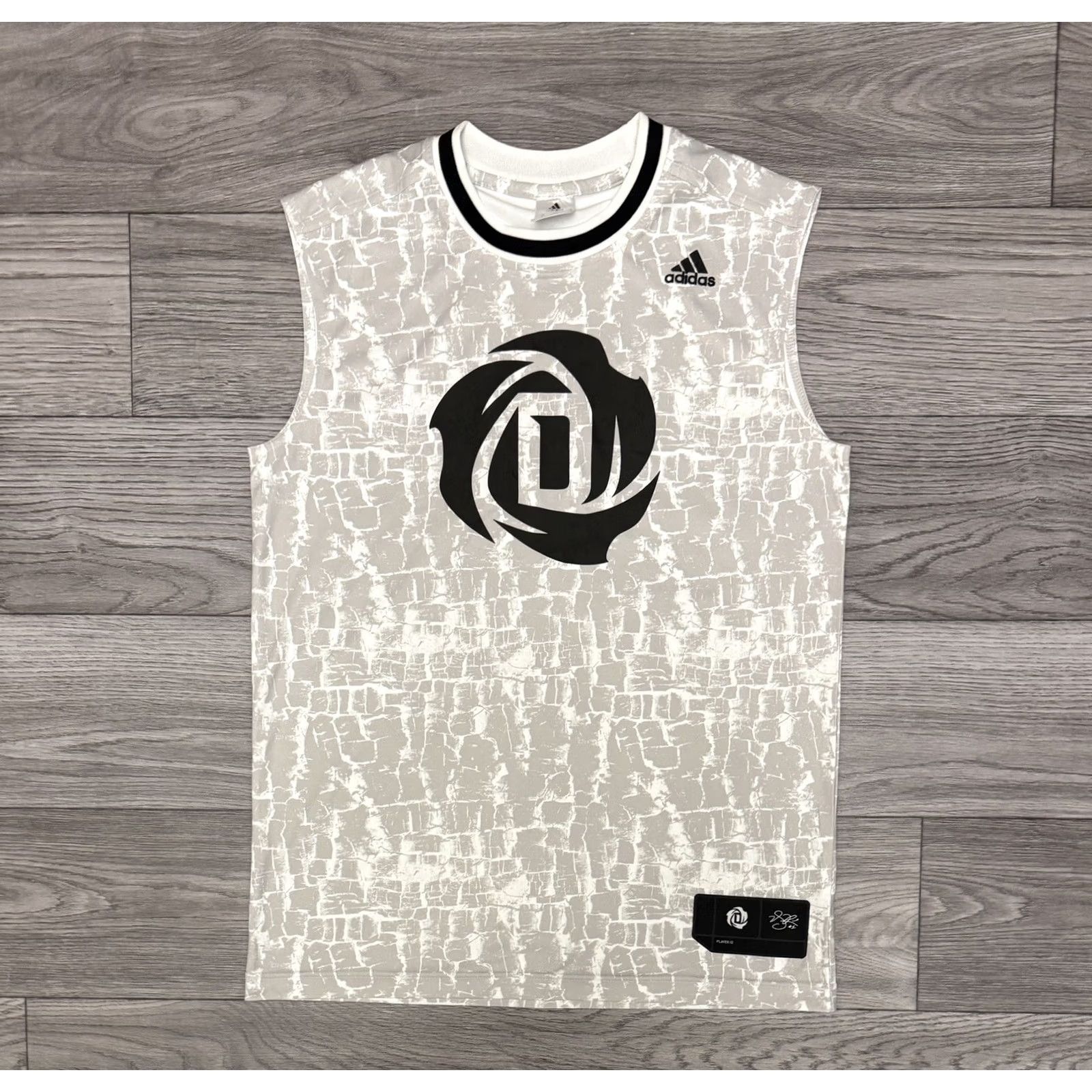 Adidas Adidas Derrick Rose Men's Sleeveless T-Shirt Jersey Basketball M White Savvy Activewear Mens Size US M / EU 48-50 / 2 - 2 Thumbnail