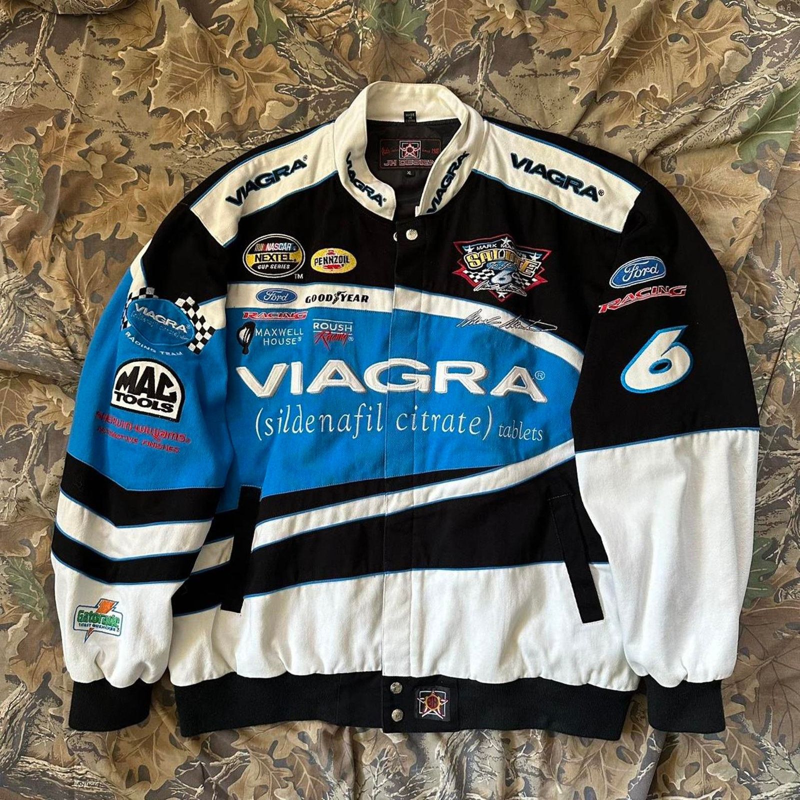 JH Design × NASCAR × Vintage RARE JH Design VIAGRA Racing Jacket NASCAR Mark Martins XL Size US XL / EU 56 / 4 - 3 Thumbnail