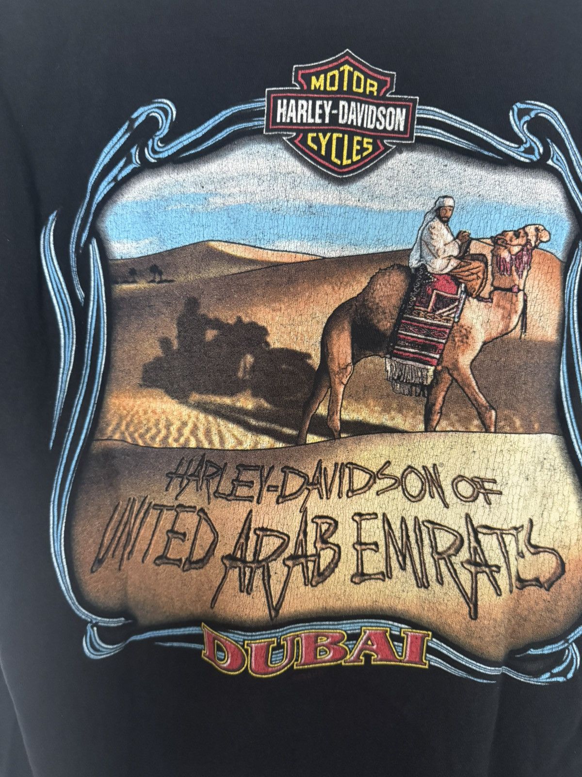 Harley Davidson Vintage 2007 Harley Davidson Dubai Motorcycle Shirt Flames Size US L / EU 52-54 / 3 - 1 Thumbnail