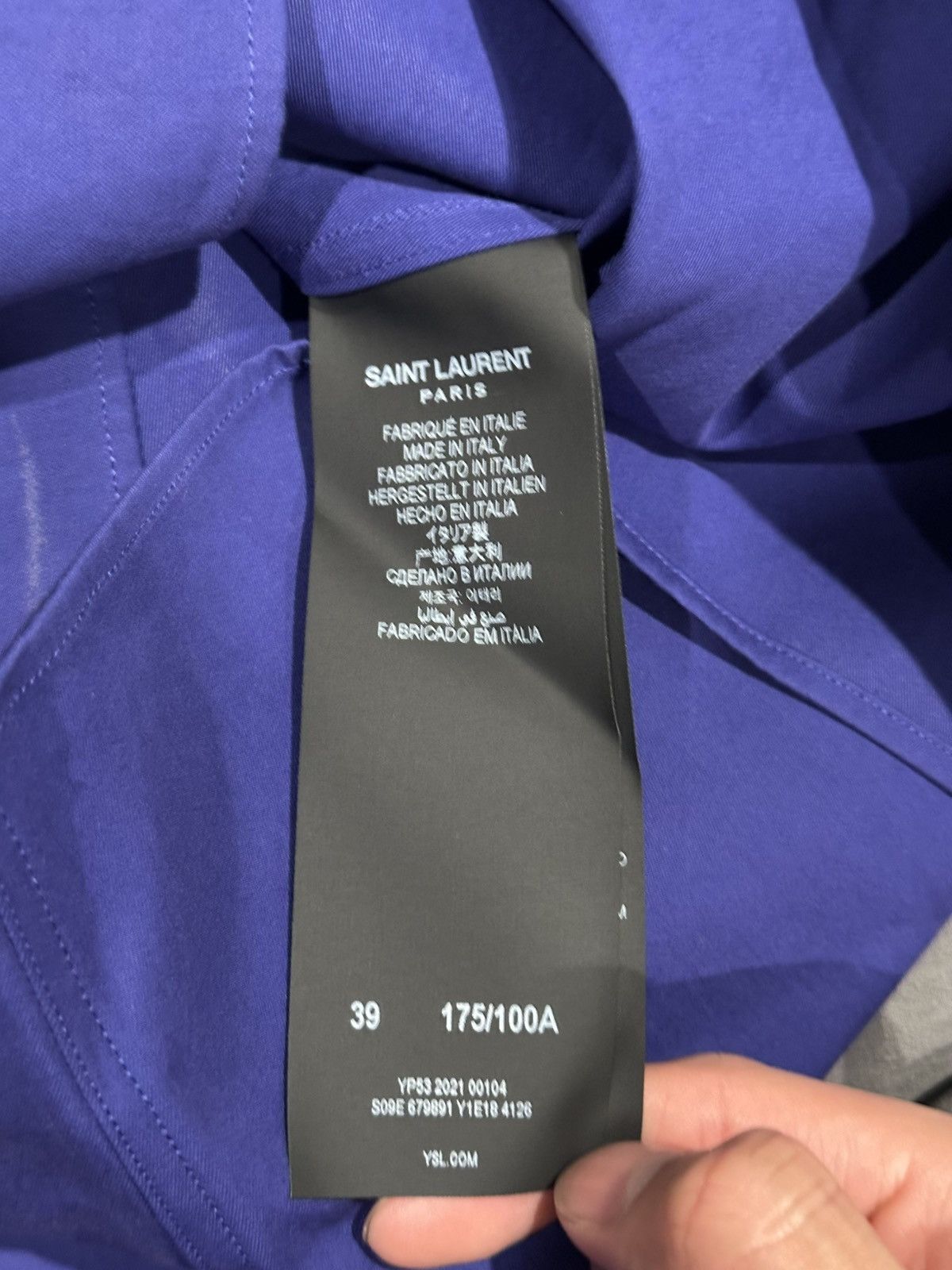 Saint Laurent Paris $850 BNWT Cotton Twill Overshirt 39 Size US M / EU 48-50 / 2 - 6 Thumbnail