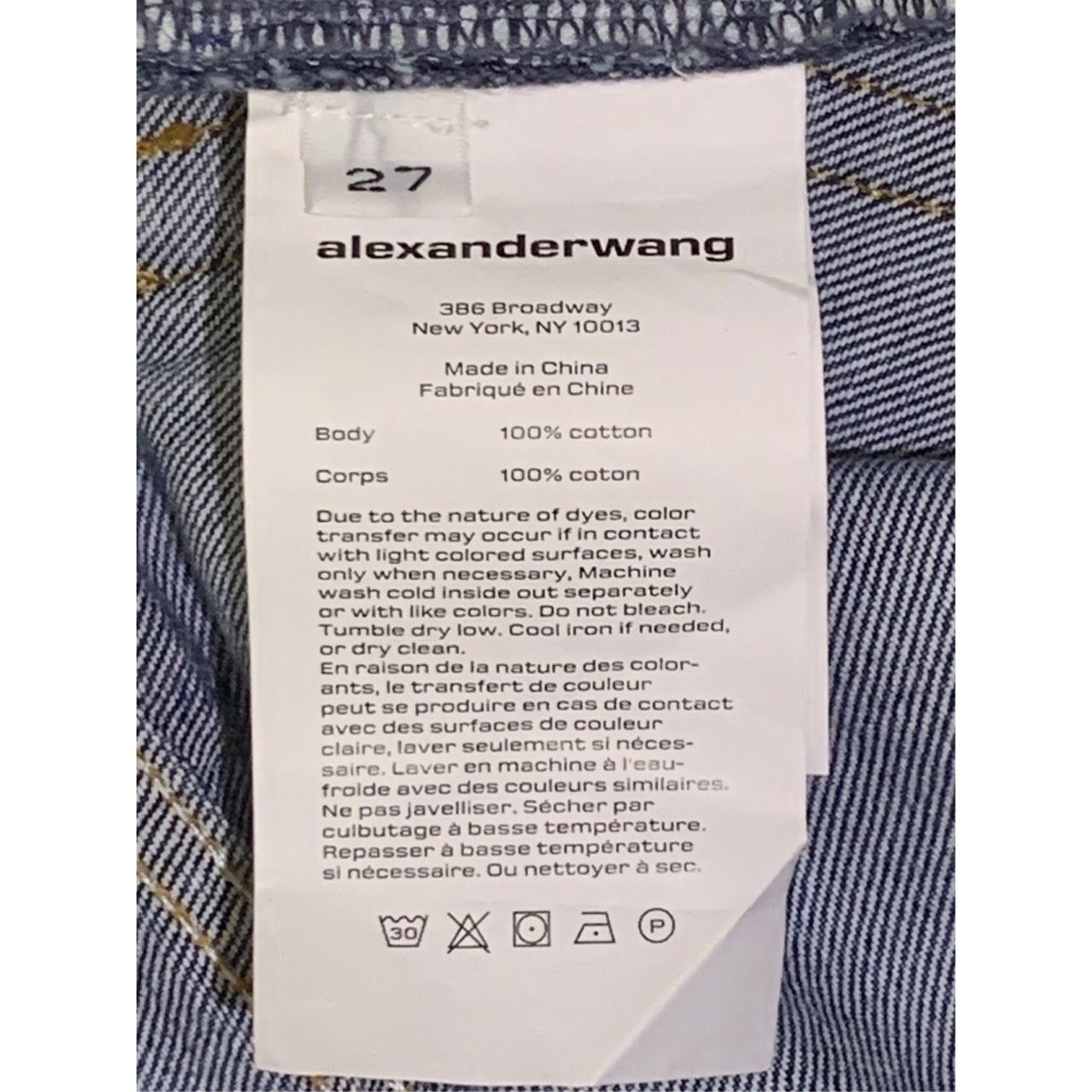 Alexander Wang Alexander Wang Blue Full Print Cotton Jeans Casual Pants Siz Size 27" / US 4 / IT 40 - 2 Thumbnail