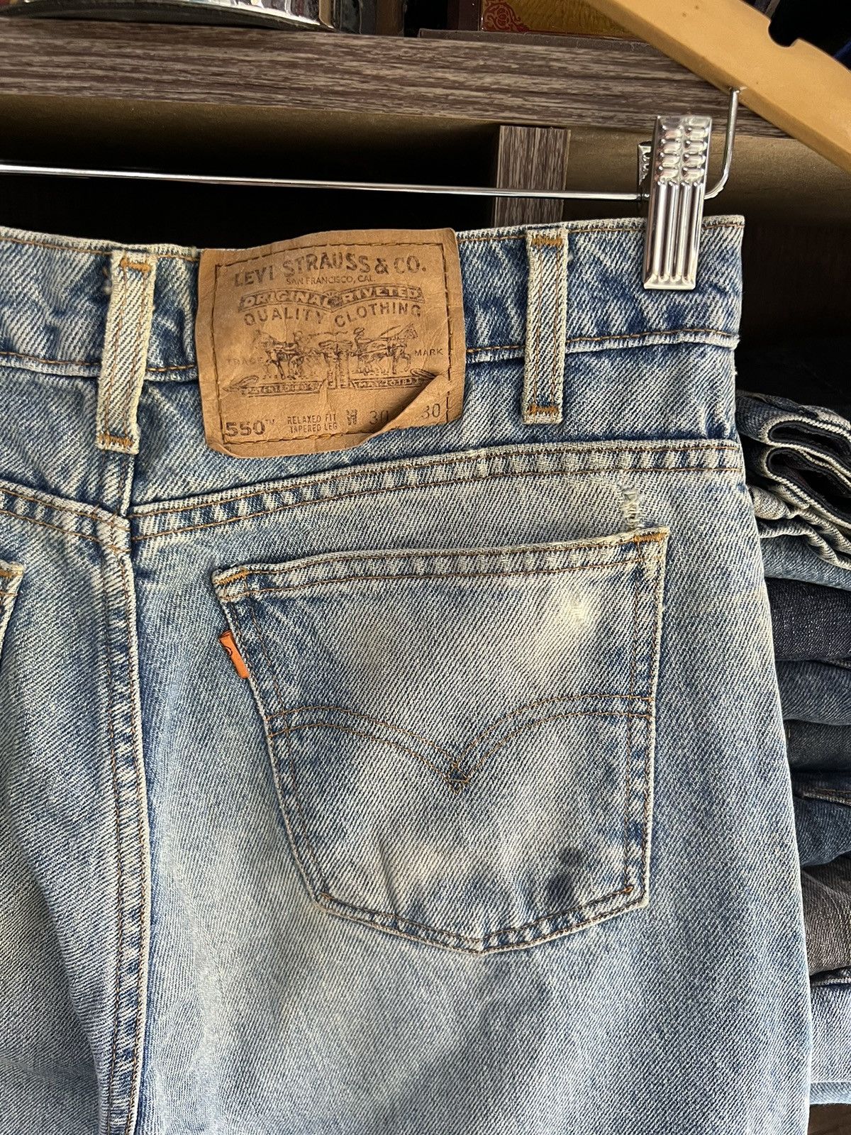 Levi's Vintage Clothing 🔥Vintage Levis 550 Distressed Denim Size US 30 / EU 46 - 15 Thumbnail