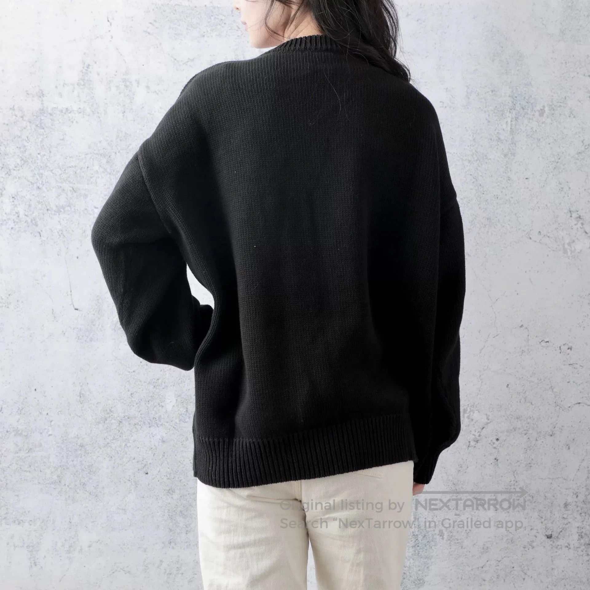 Balenciaga Balenciaga Black Scissors Wheat Embroidery Sweater. Size M / US 6-8 / IT 42-44 - 4 Thumbnail