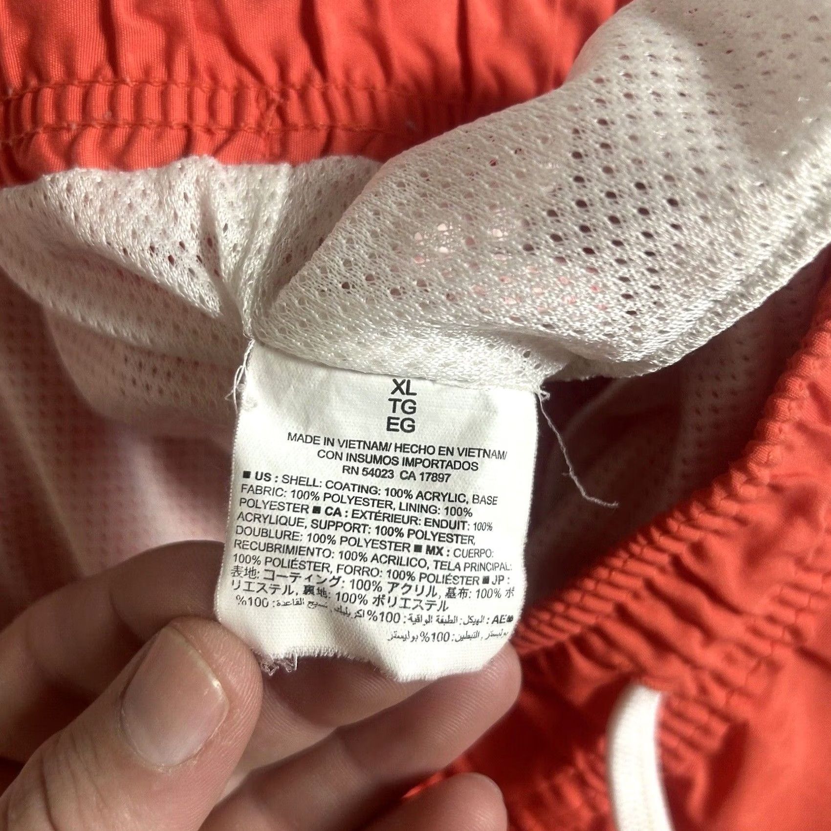 Old Navy Old Navy Swim Trunks Men's XL Orange Lined Polyester Beach Swimming Pool Casual Trunks Mens XL Orange Size US 36 / EU 52 - 3 Thumbnail