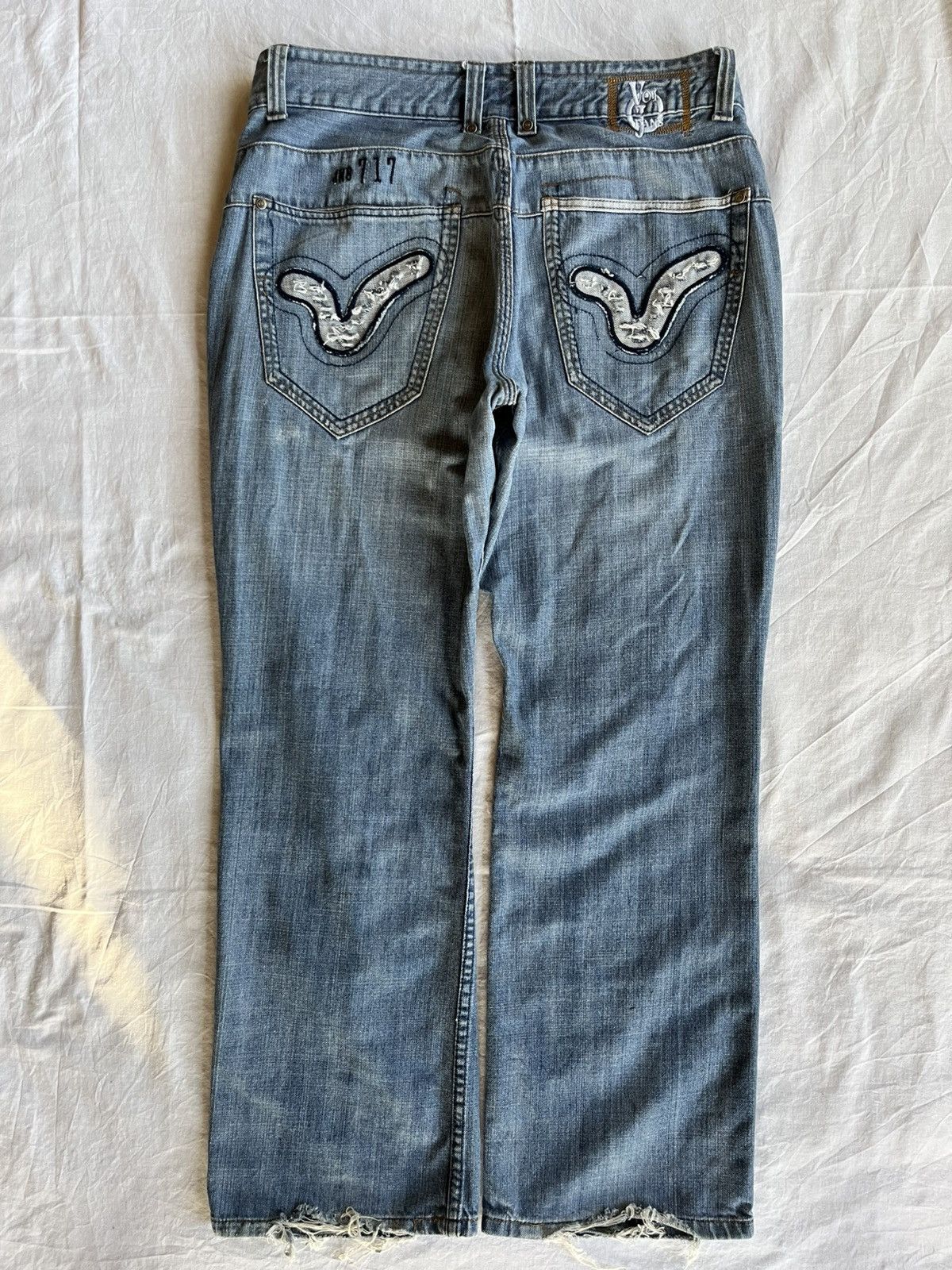 Japanese Brand × Voi Jeans Voi Jeans 38R Distressed Baggy Fit Denim Y2K Streetwear Size US 38 / EU 54 - 6 Thumbnail