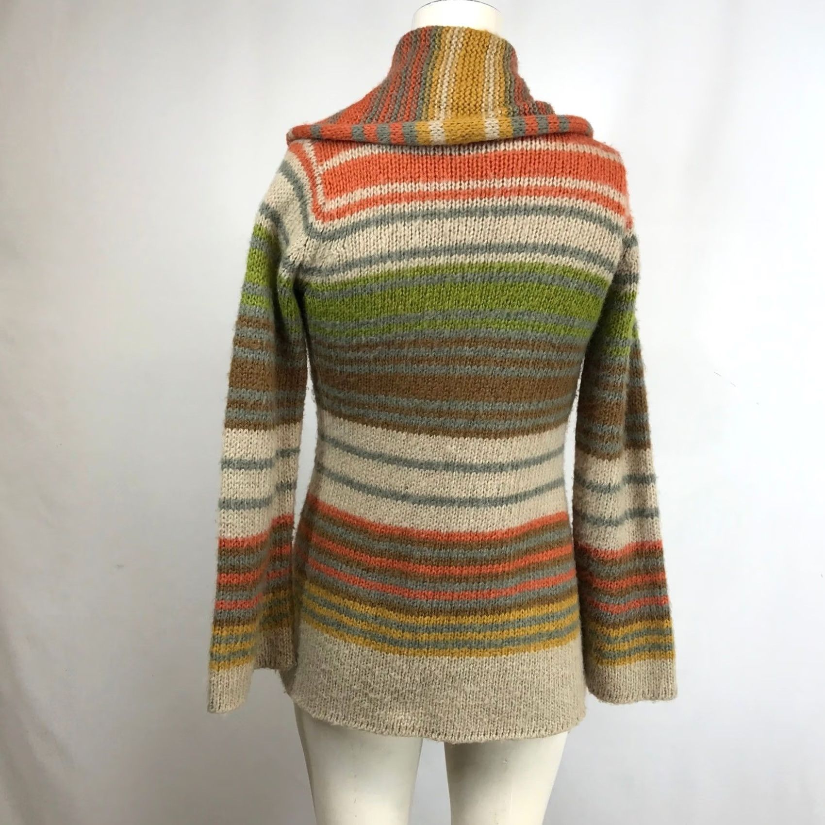 Vintage VINTAGE Wooden Ships Striped Waterfall Cardigan Sweater Medium Large Size M / US 6-8 / IT 42-44 - 5 Thumbnail