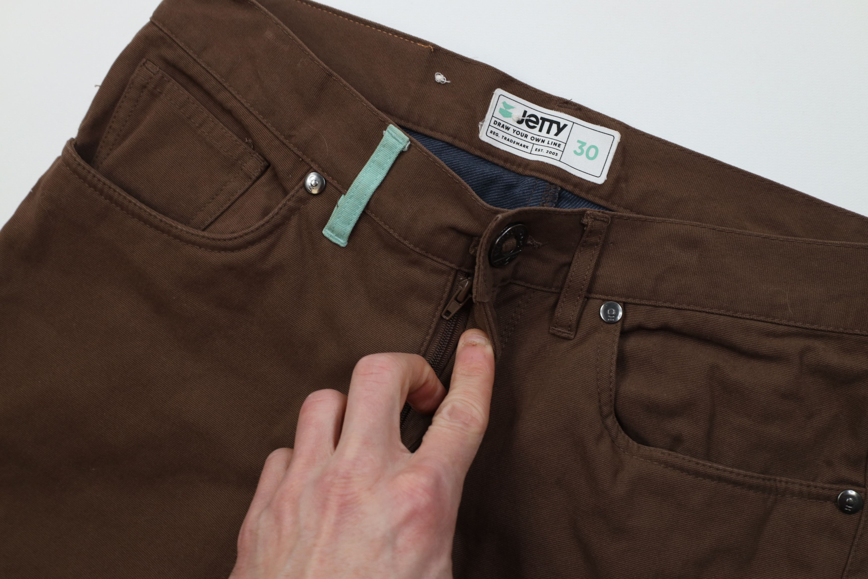 Vintage Jetty Mariner Flannel Lined Skinny Leg Canvas Pants Brown Size US 30 / EU 46 - 8 Thumbnail