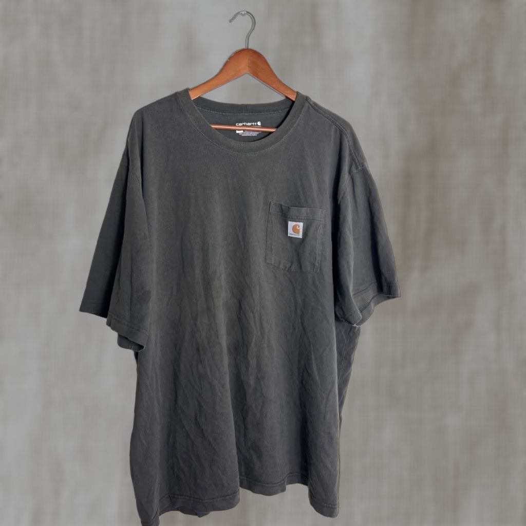 Carhartt Carhartt T-Shirt Mens XXL Olive Green Loose Fit Holes Stains Size US XXL / EU 58 / 5 - 1 Thumbnail