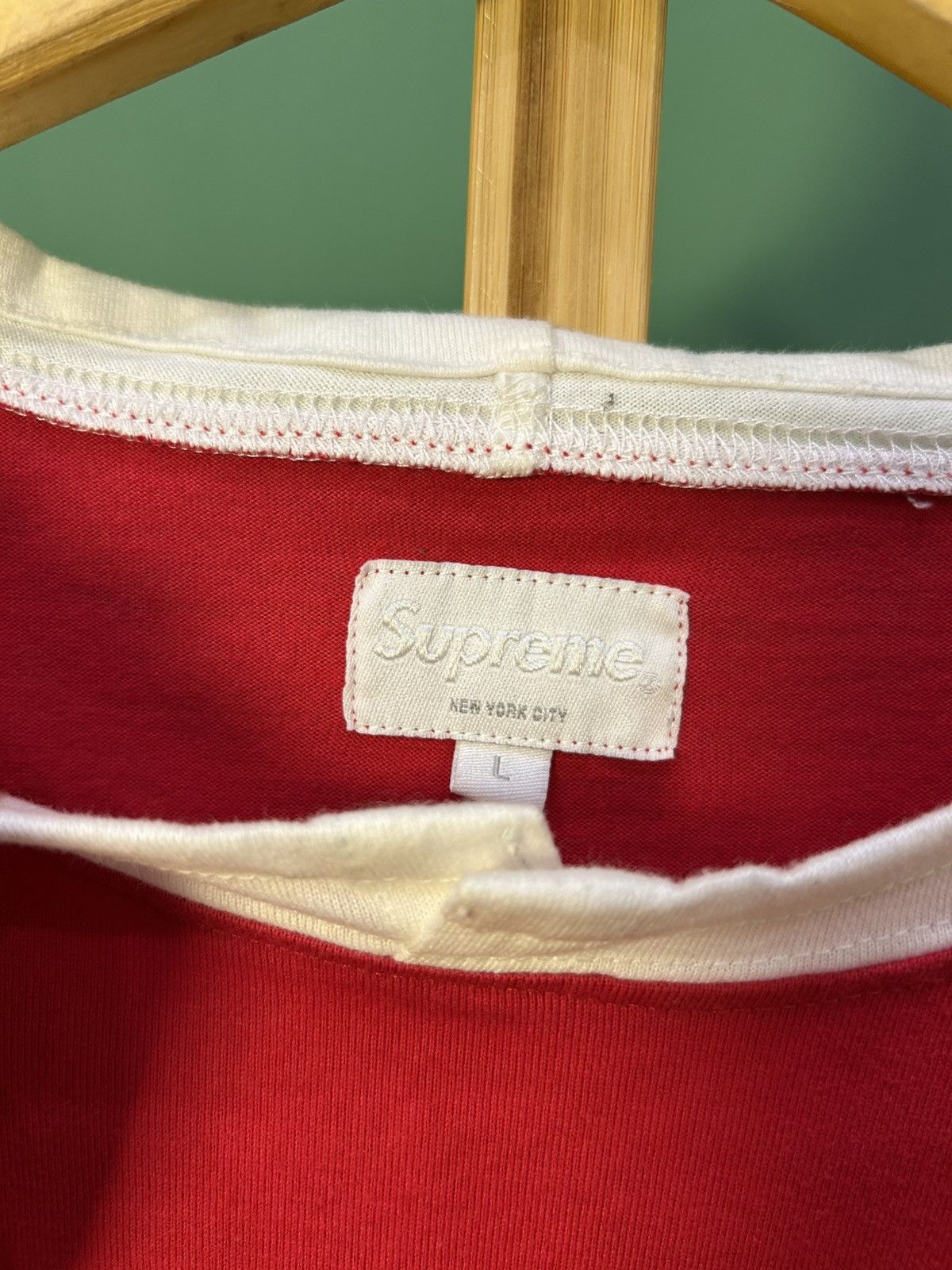 Supreme Supreme Red Piping Script Long Sleeve Size US L / EU 52-54 / 3 - 3 Thumbnail