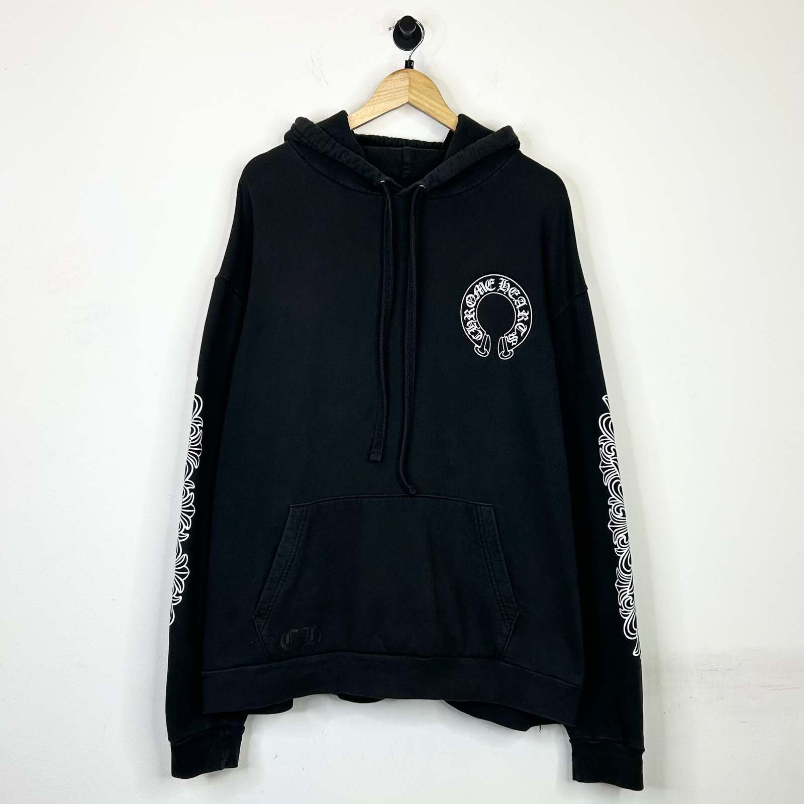 Chrome Hearts Chrome Heart Hoodie Cross Biglogo And Zipper Cross