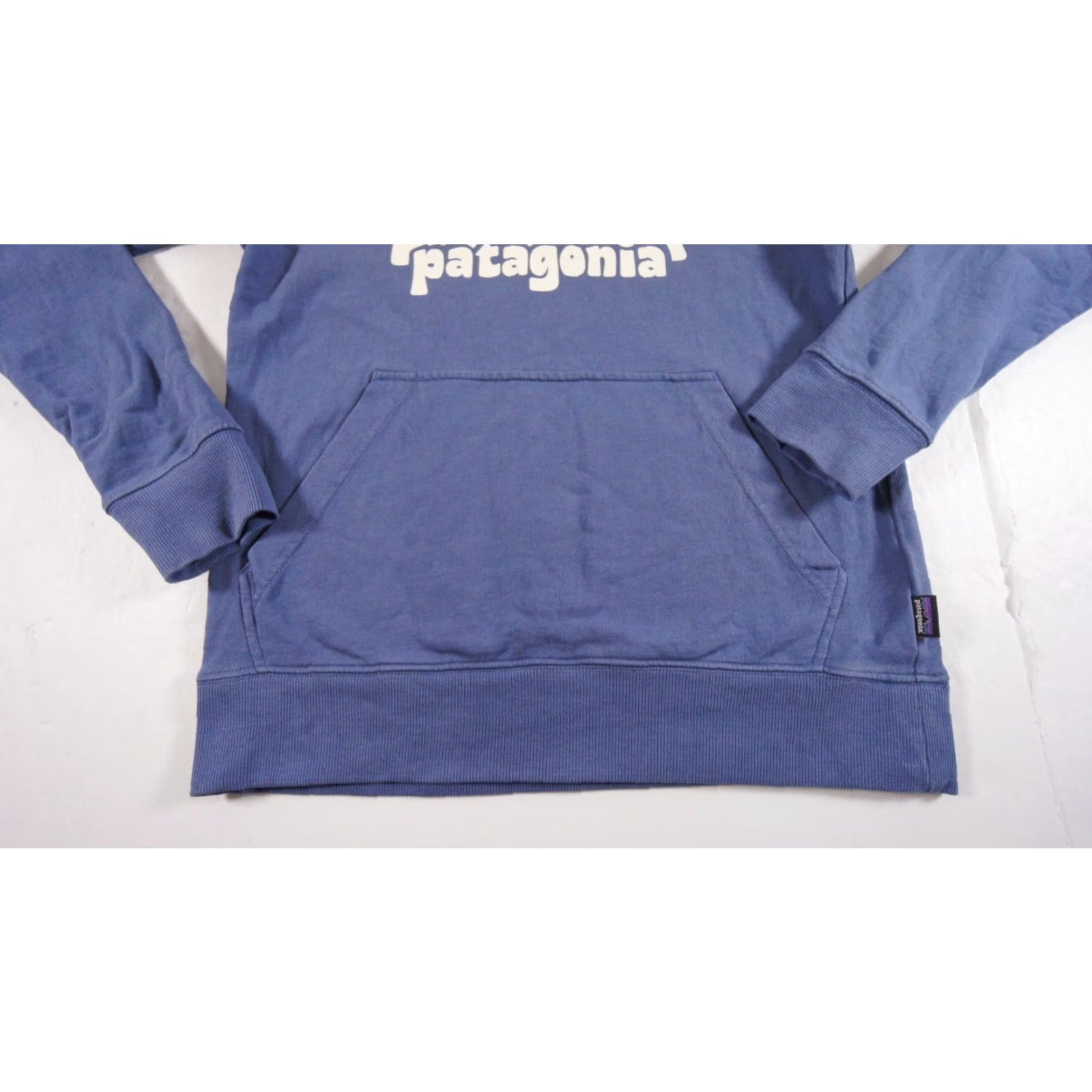 Patagonia Patagonia Womens Small Blue Hoodie Fitz Roy Sweatshirt Ladies Outdoor Casual Pullover Hooded Fleece Cotton Sweater Size S / US 4 / IT 40 - 3 Thumbnail