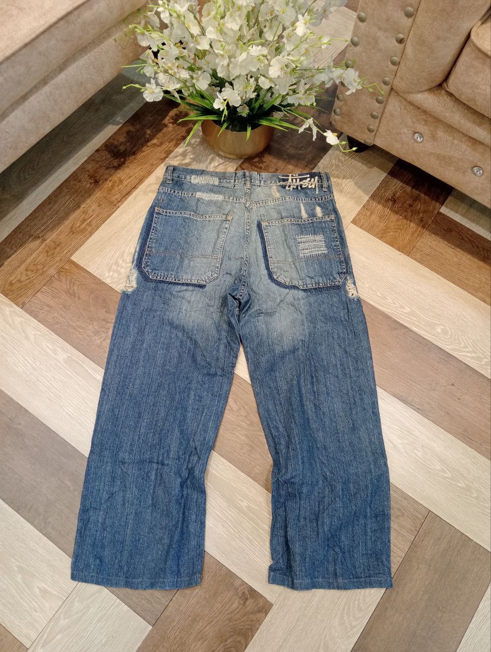Stussy STUSSY WORKGEAR DISTRESSED JEANS - SIZE 32 Size US 32 / EU 48 - 11 Thumbnail