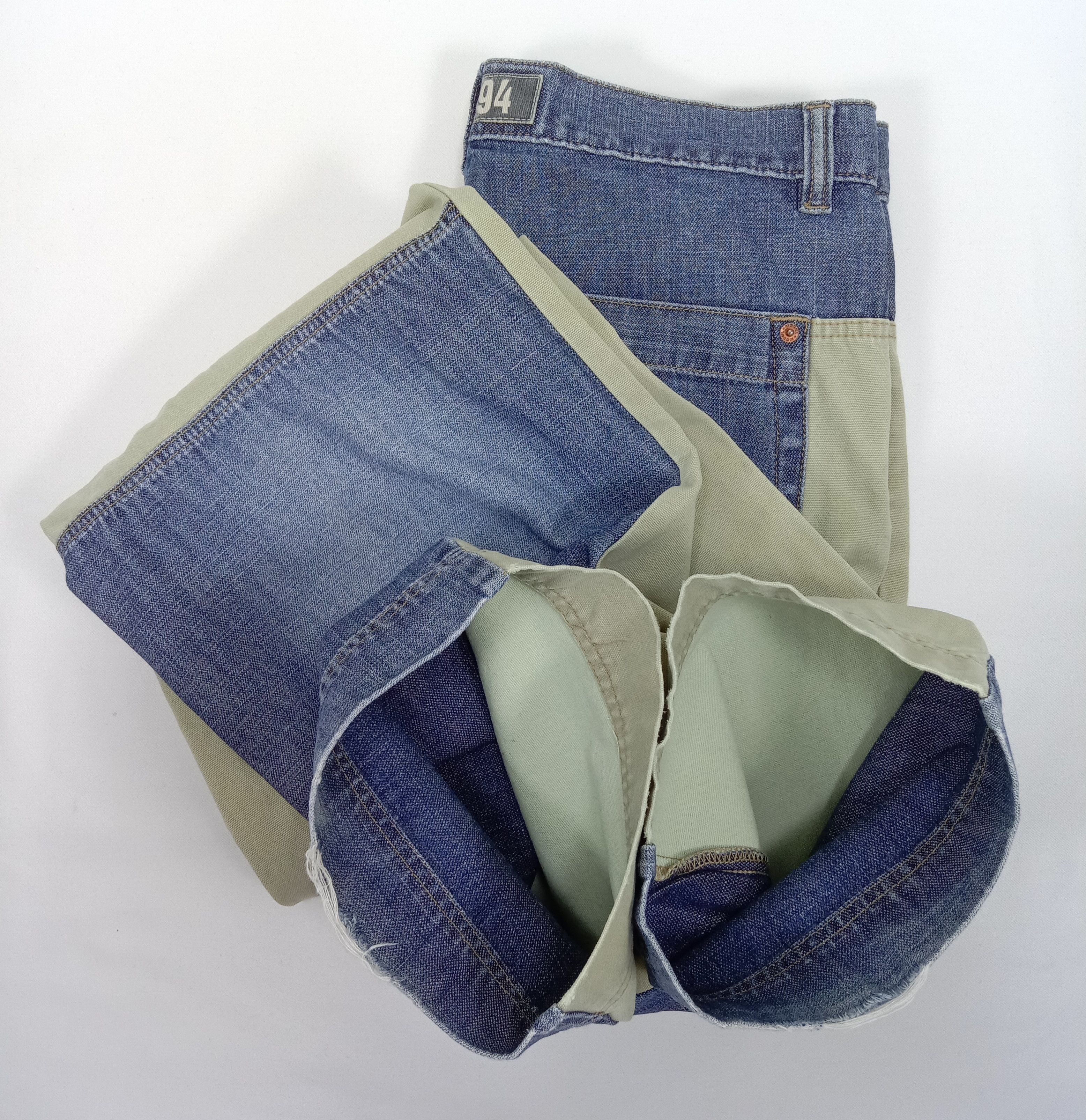 Japanese Brand Japanese Hybrid Mogul Special Unit Two Tone Jeans Size US 34 / EU 50 - 15 Thumbnail
