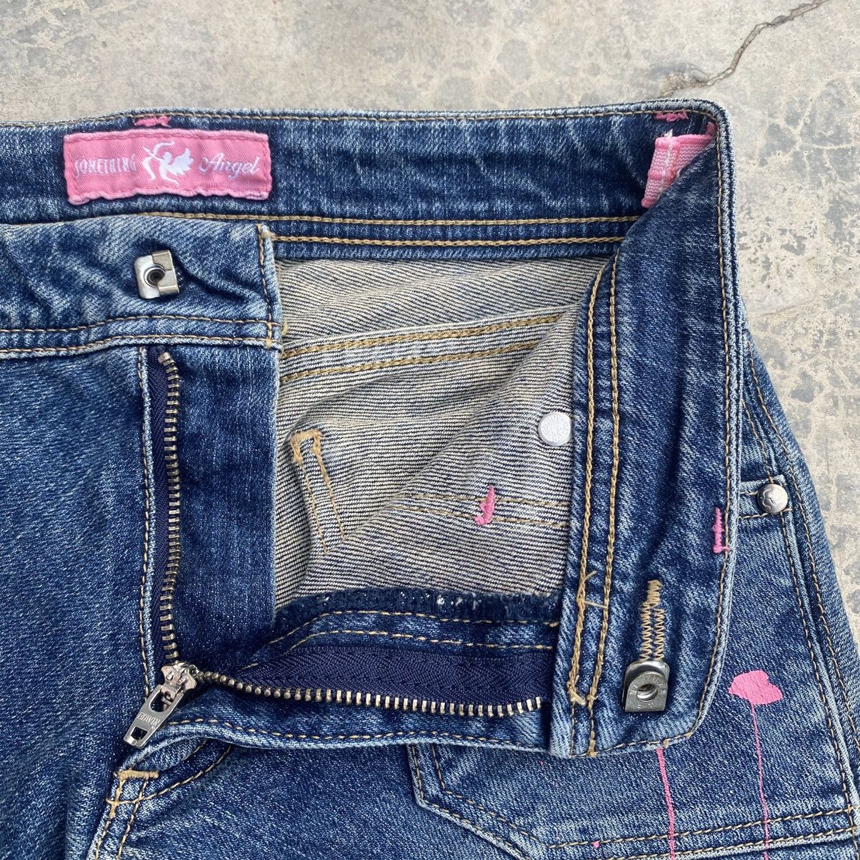 Edwin SOMETHING ANGEL Pink Splatter Stretchable Flared Jeans Size 24" / US 00 / IT 34 - 13 Thumbnail