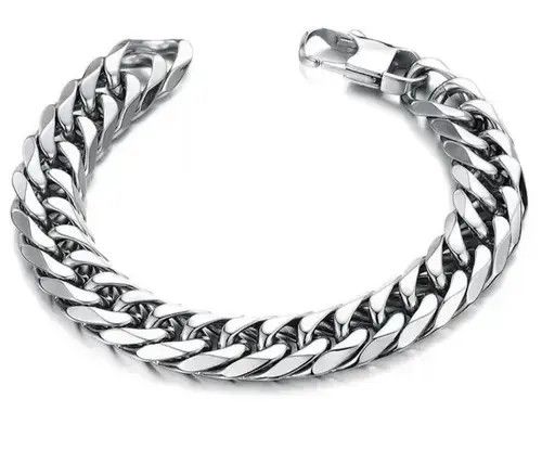 VIBE Vintage Stainless Steel Chain Bracelet Size ONE SIZE - 4 Thumbnail