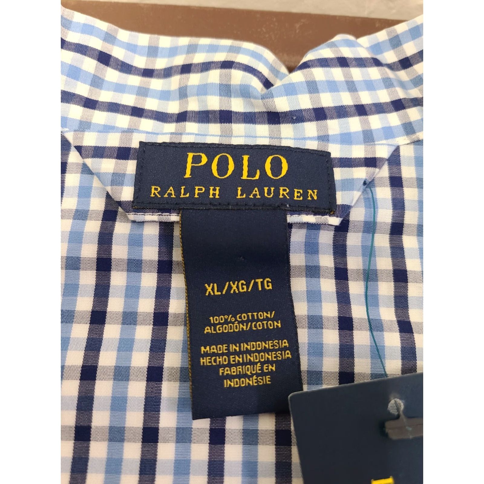 Ralph Lauren Ralph Lauren Polo Shirt Pajama Top Mens XL Blue Plaid Sleepwear Button Short Sleeve Embroidered Pony Size US XL / EU 56 / 4 - 6 Thumbnail